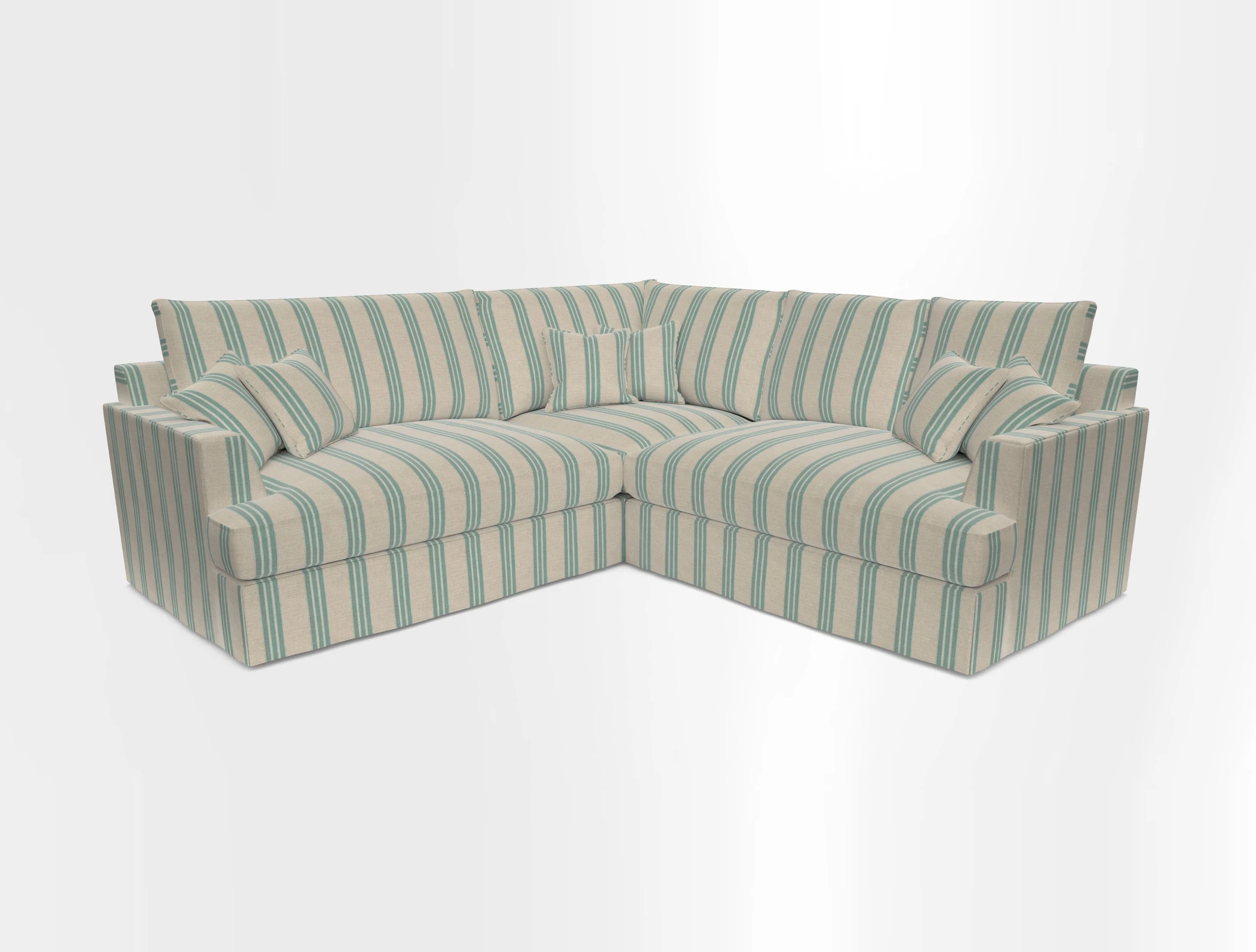 Slingsby Small Fitted Cover Corner Unit LHF & RHF in Two Tone Plain Biscuit.  Loose cover version available
