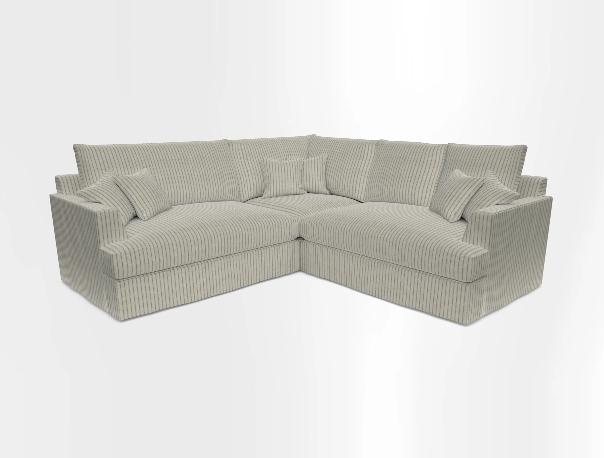 Slingsby Small Fitted Cover Corner Unit LHF & RHF in Two Tone Plain Biscuit.  Loose cover version available