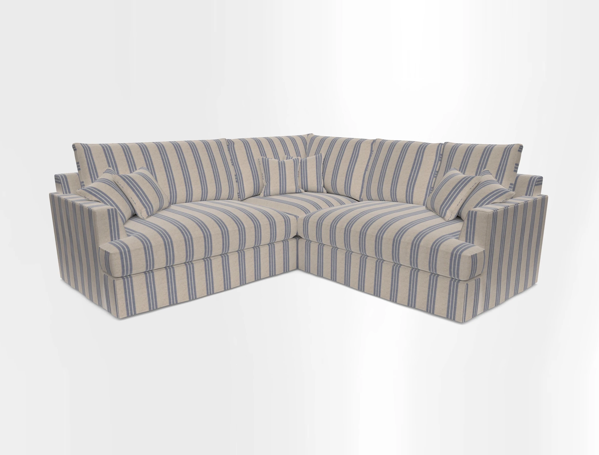 Slingsby Small Fitted Cover Corner Unit LHF & RHF in Two Tone Plain Biscuit.  Loose cover version available