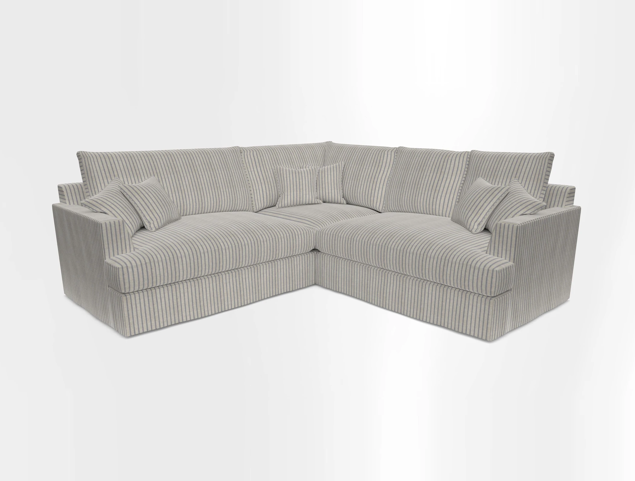 Slingsby Small Fitted Cover Corner Unit LHF & RHF in Two Tone Plain Biscuit.  Loose cover version available