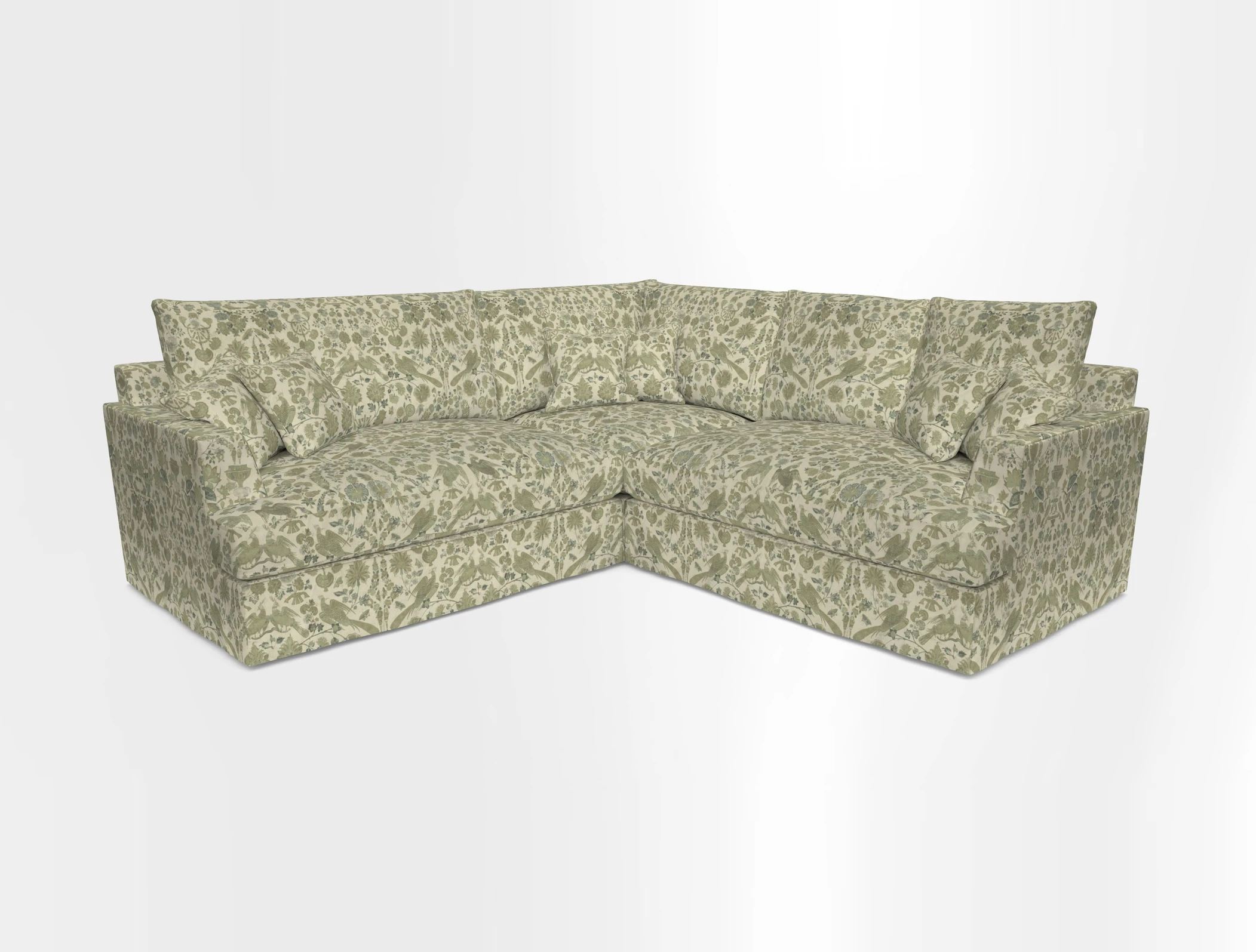 Slingsby Small Fitted Cover Corner Unit LHF & RHF in Two Tone Plain Biscuit.  Loose cover version available