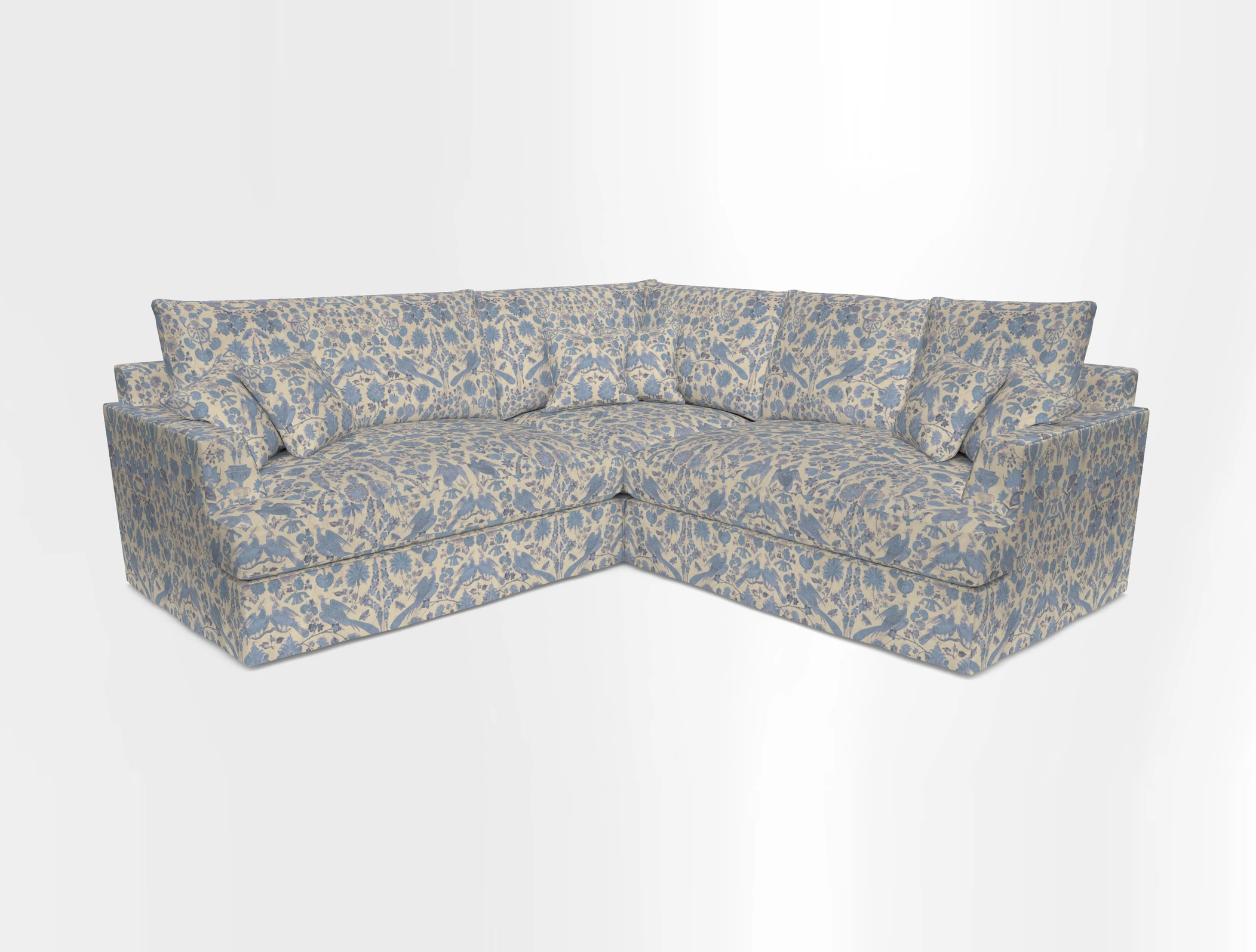 Slingsby Small Fitted Cover Corner Unit LHF & RHF in Two Tone Plain Biscuit.  Loose cover version available