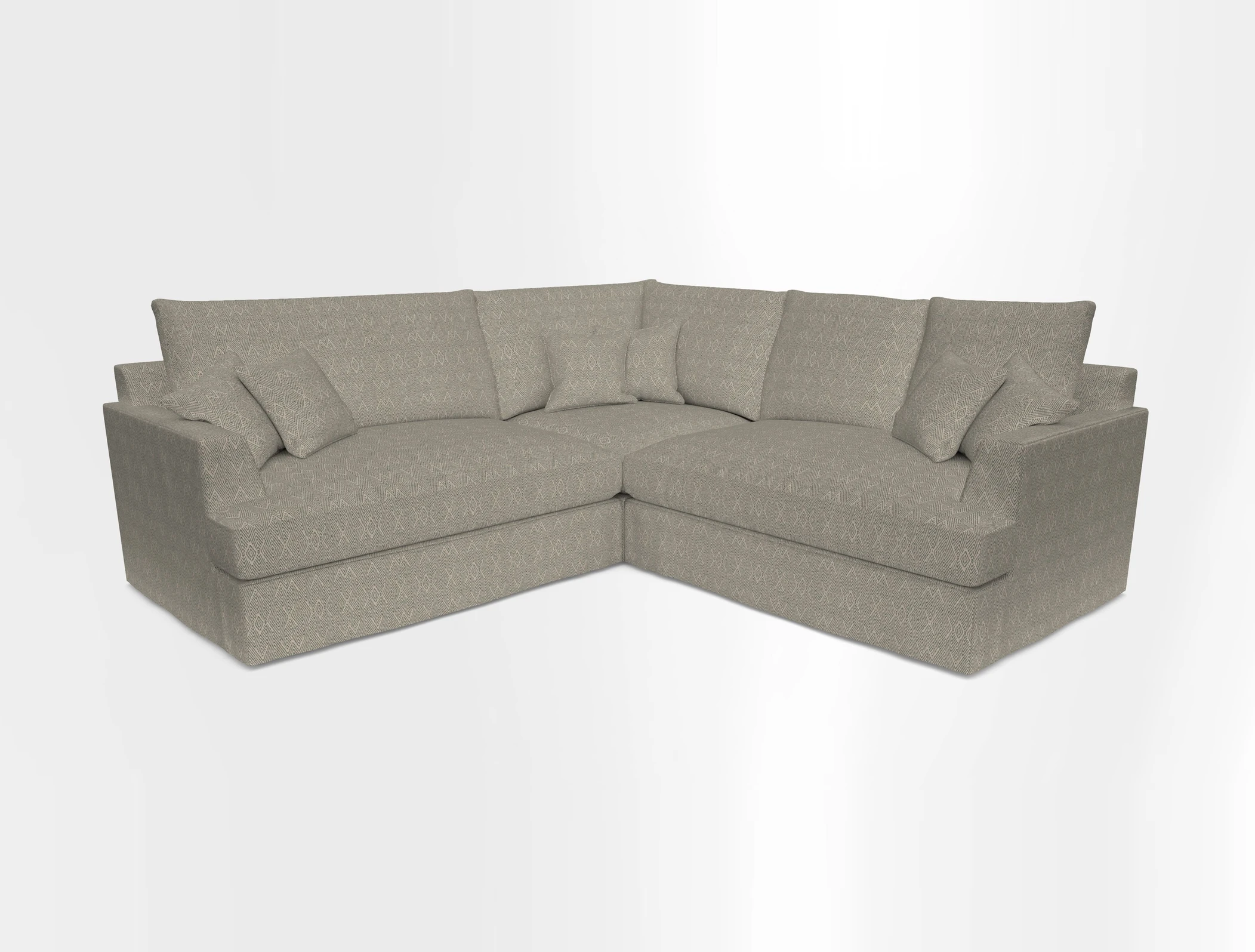 Slingsby Small Fitted Cover Corner Unit LHF & RHF in Two Tone Plain Biscuit.  Loose cover version available