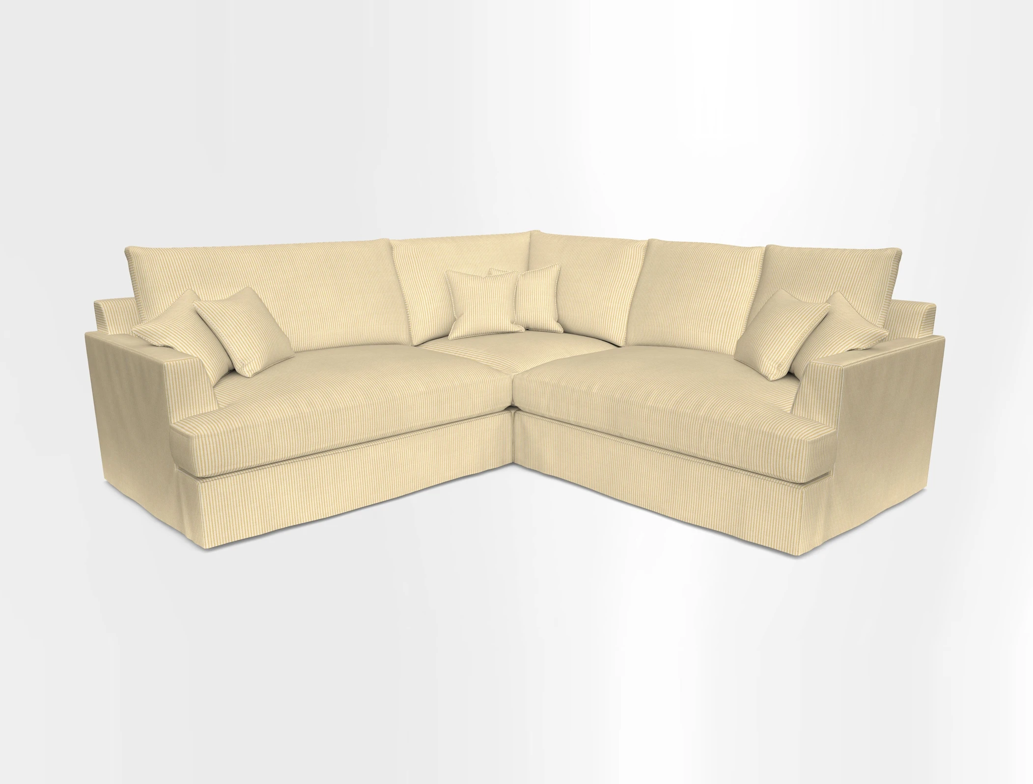 Slingsby Small Fitted Cover Corner Unit LHF & RHF in Two Tone Plain Biscuit.  Loose cover version available