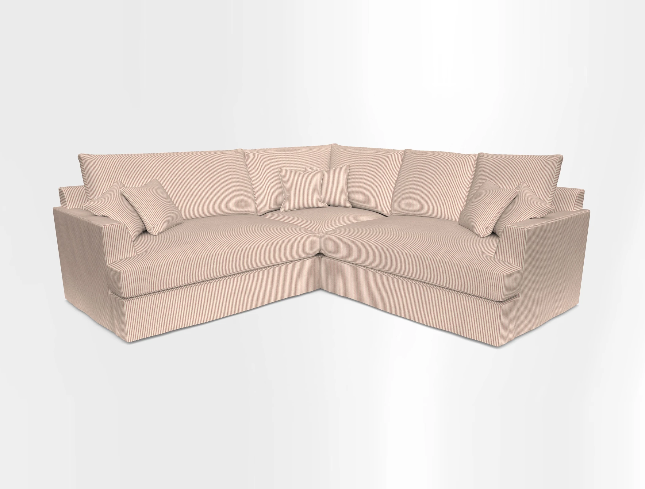 Slingsby Small Fitted Cover Corner Unit LHF & RHF in Two Tone Plain Biscuit.  Loose cover version available