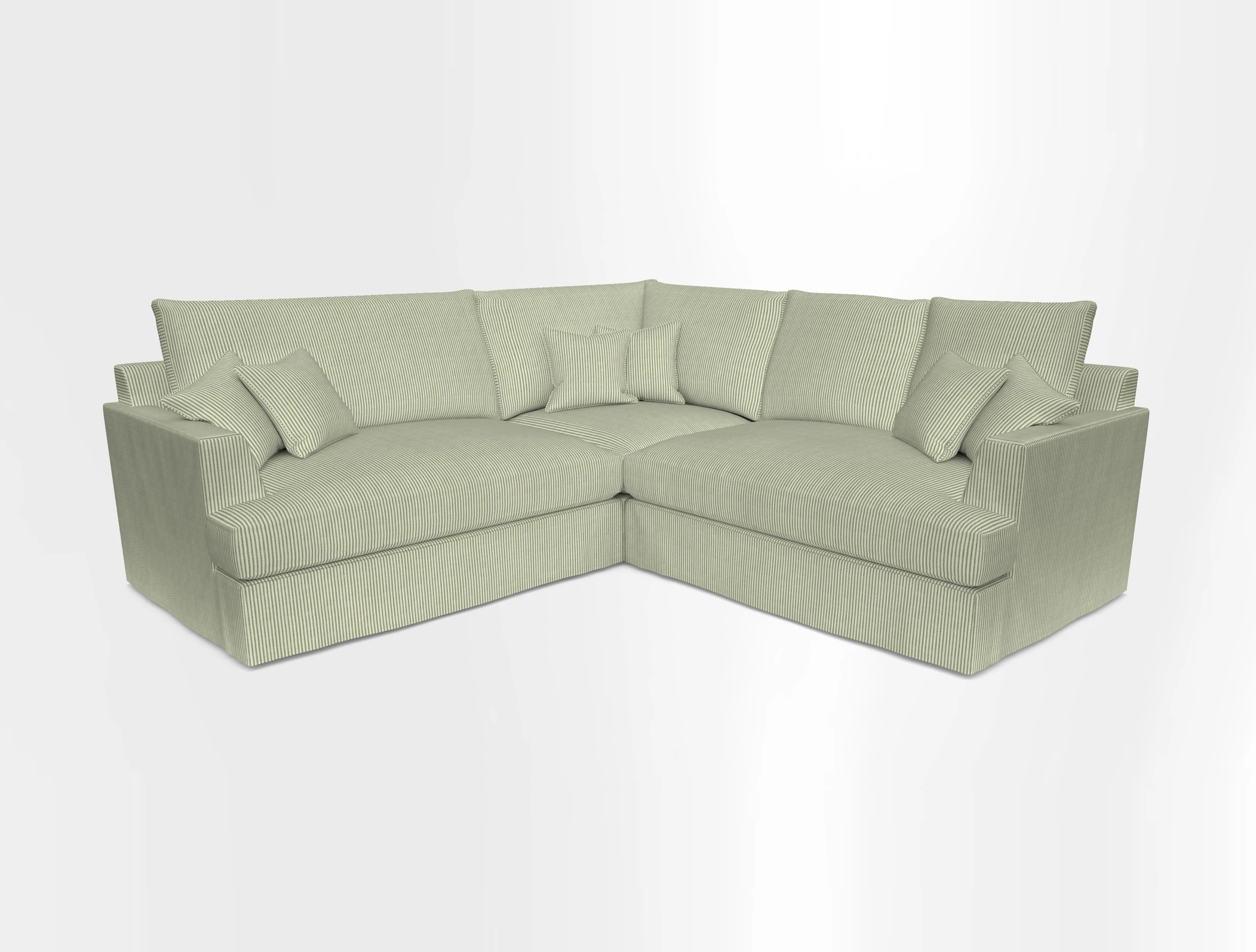 Slingsby Small Fitted Cover Corner Unit LHF & RHF in Two Tone Plain Biscuit.  Loose cover version available