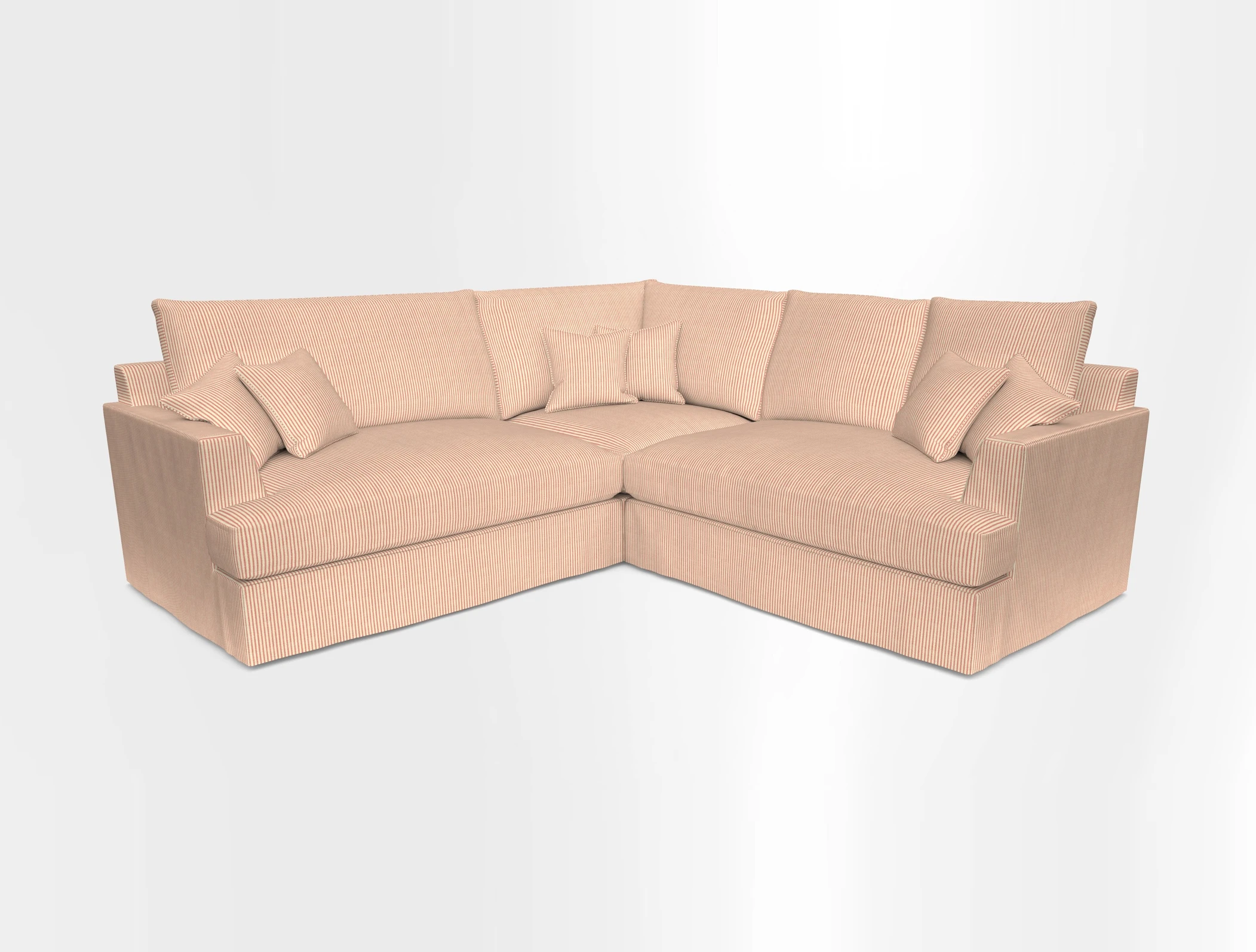 Slingsby Small Fitted Cover Corner Unit LHF & RHF in Two Tone Plain Biscuit.  Loose cover version available