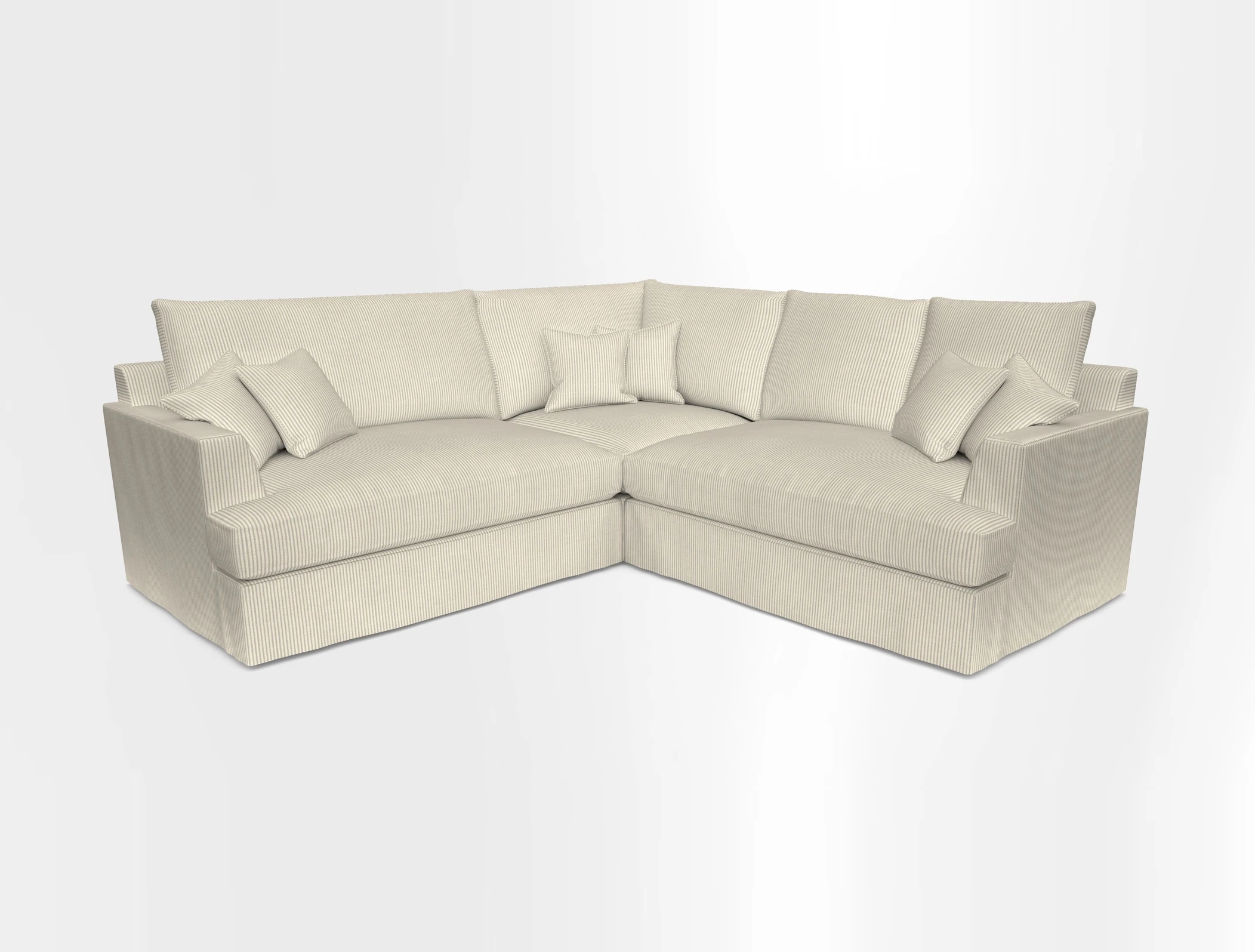 Slingsby Small Fitted Cover Corner Unit LHF & RHF in Two Tone Plain Biscuit.  Loose cover version available