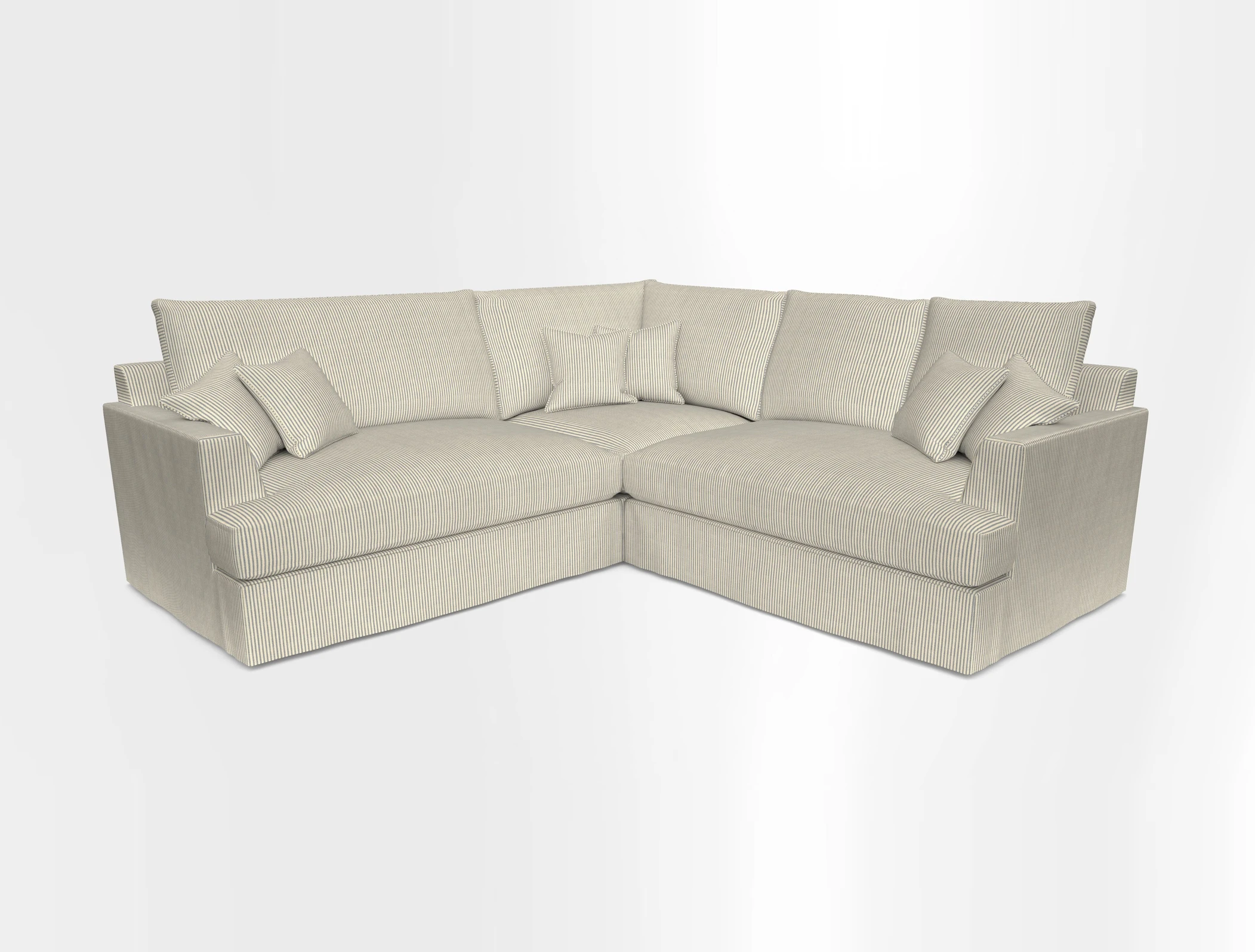 Slingsby Small Fitted Cover Corner Unit LHF & RHF in Two Tone Plain Biscuit.  Loose cover version available