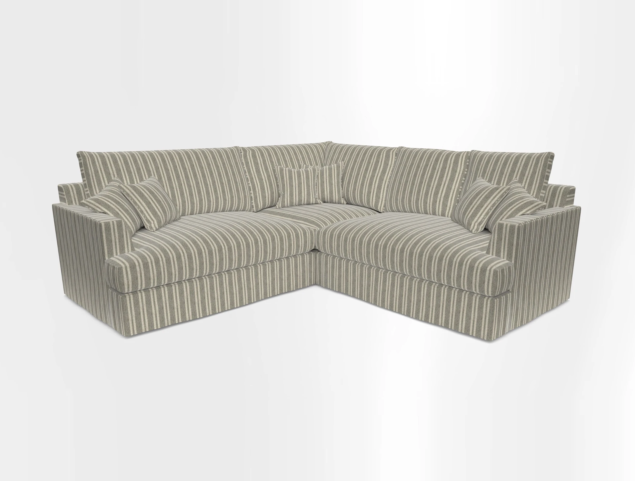 Slingsby Small Fitted Cover Corner Unit LHF & RHF in Two Tone Plain Biscuit.  Loose cover version available