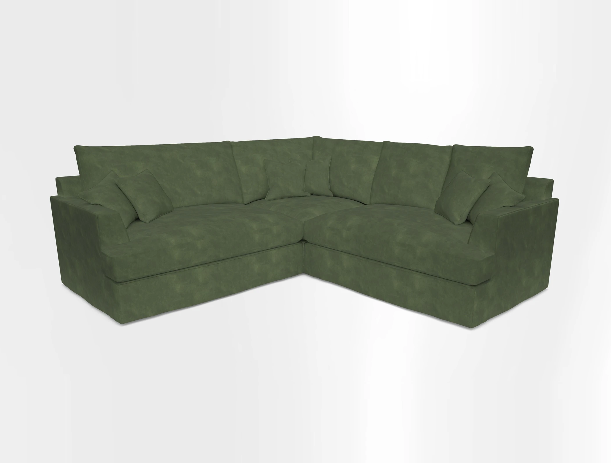Slingsby Small Fitted Cover Corner Unit LHF & RHF in Two Tone Plain Biscuit.  Loose cover version available
