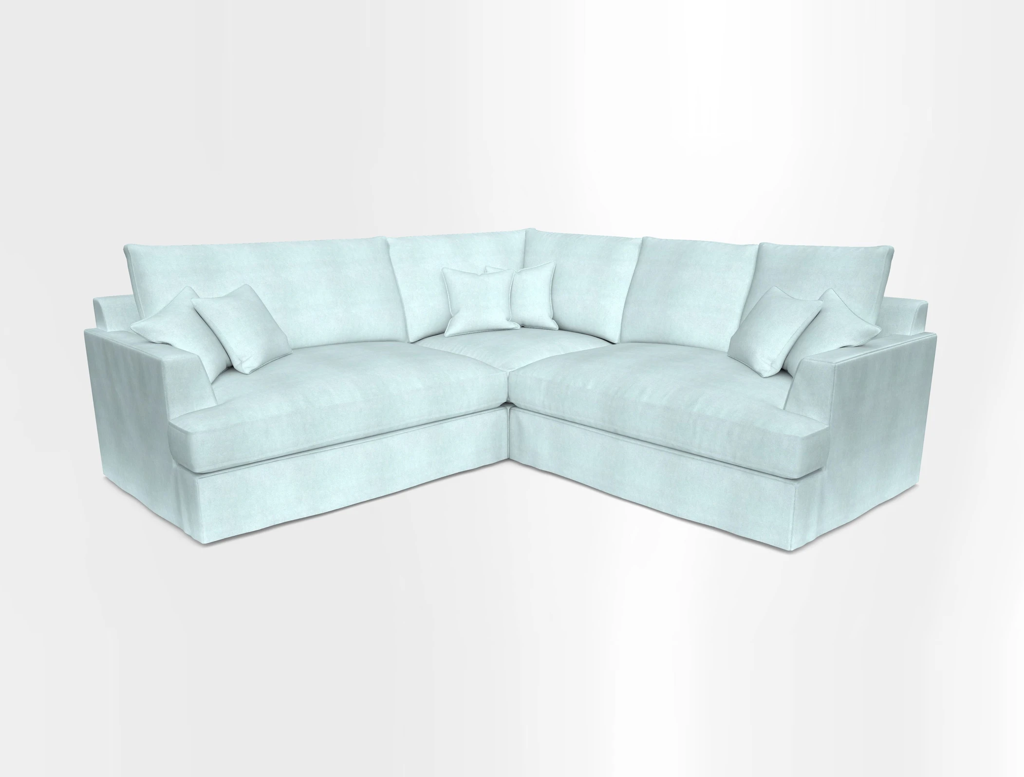 Slingsby Small Fitted Cover Corner Unit LHF & RHF in Two Tone Plain Biscuit.  Loose cover version available