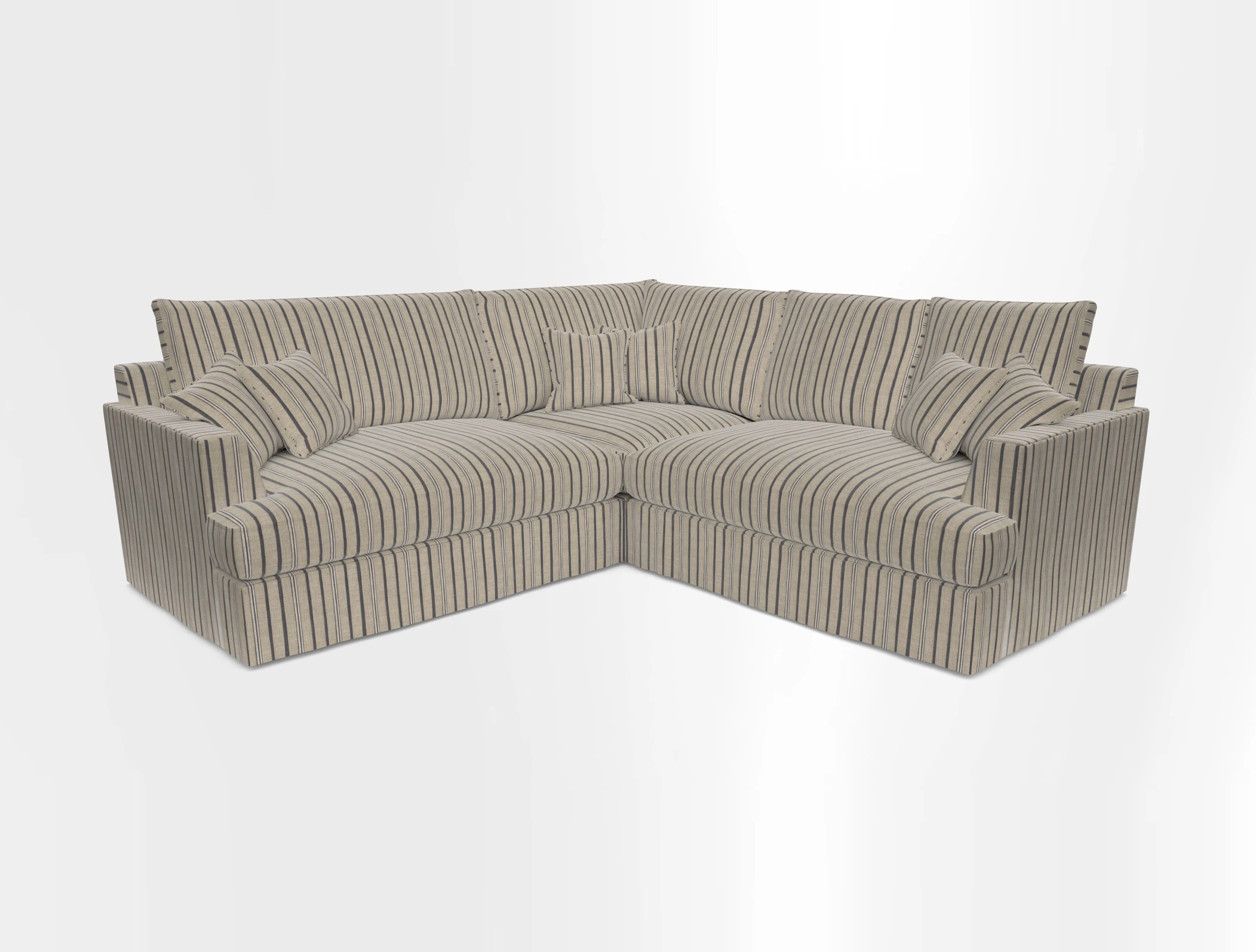 Slingsby Small Fitted Cover Corner Unit LHF & RHF in Two Tone Plain Biscuit.  Loose cover version available