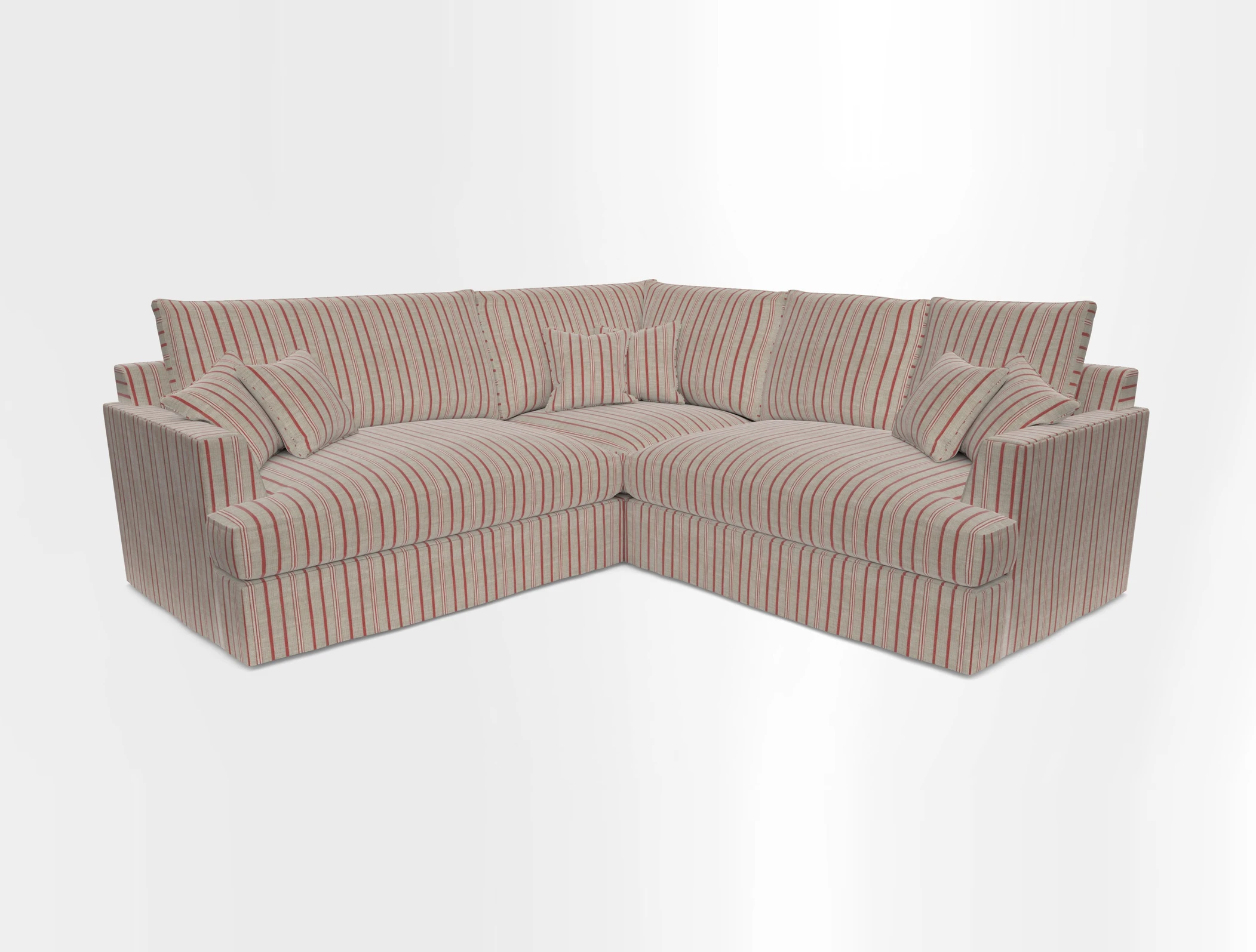 Slingsby Small Fitted Cover Corner Unit LHF & RHF in Two Tone Plain Biscuit.  Loose cover version available
