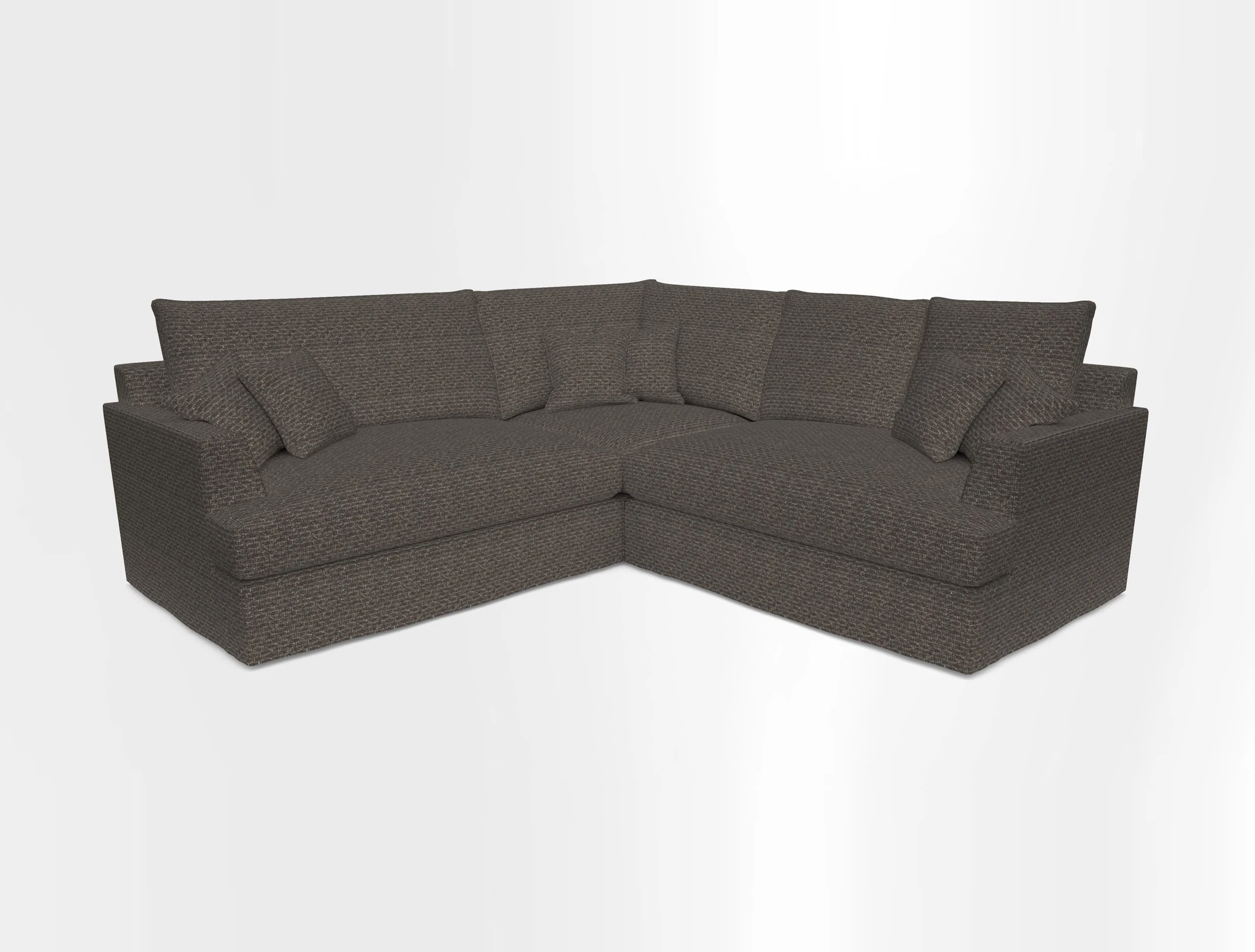 Slingsby Small Fitted Cover Corner Unit LHF & RHF in Two Tone Plain Biscuit.  Loose cover version available