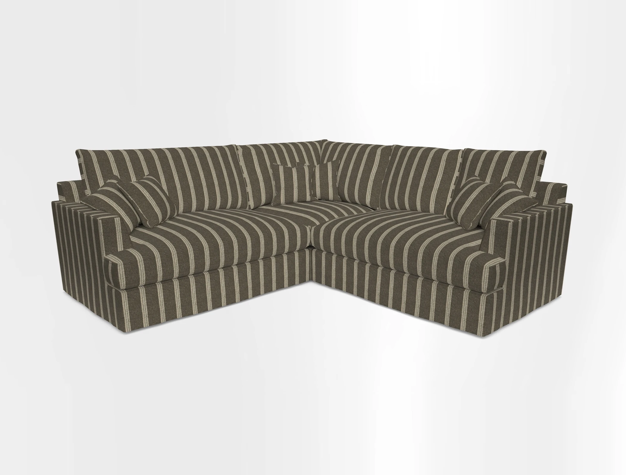 Slingsby Small Fitted Cover Corner Unit LHF & RHF in Two Tone Plain Biscuit.  Loose cover version available