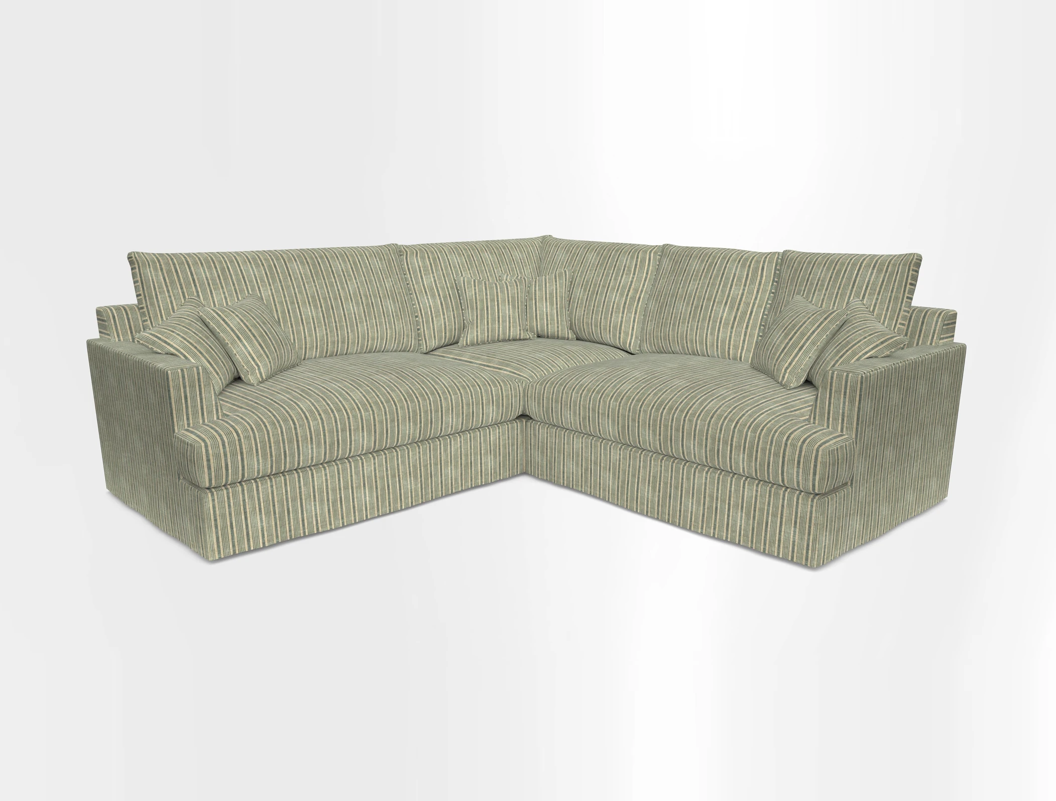 Slingsby Small Fitted Cover Corner Unit LHF & RHF in Two Tone Plain Biscuit.  Loose cover version available