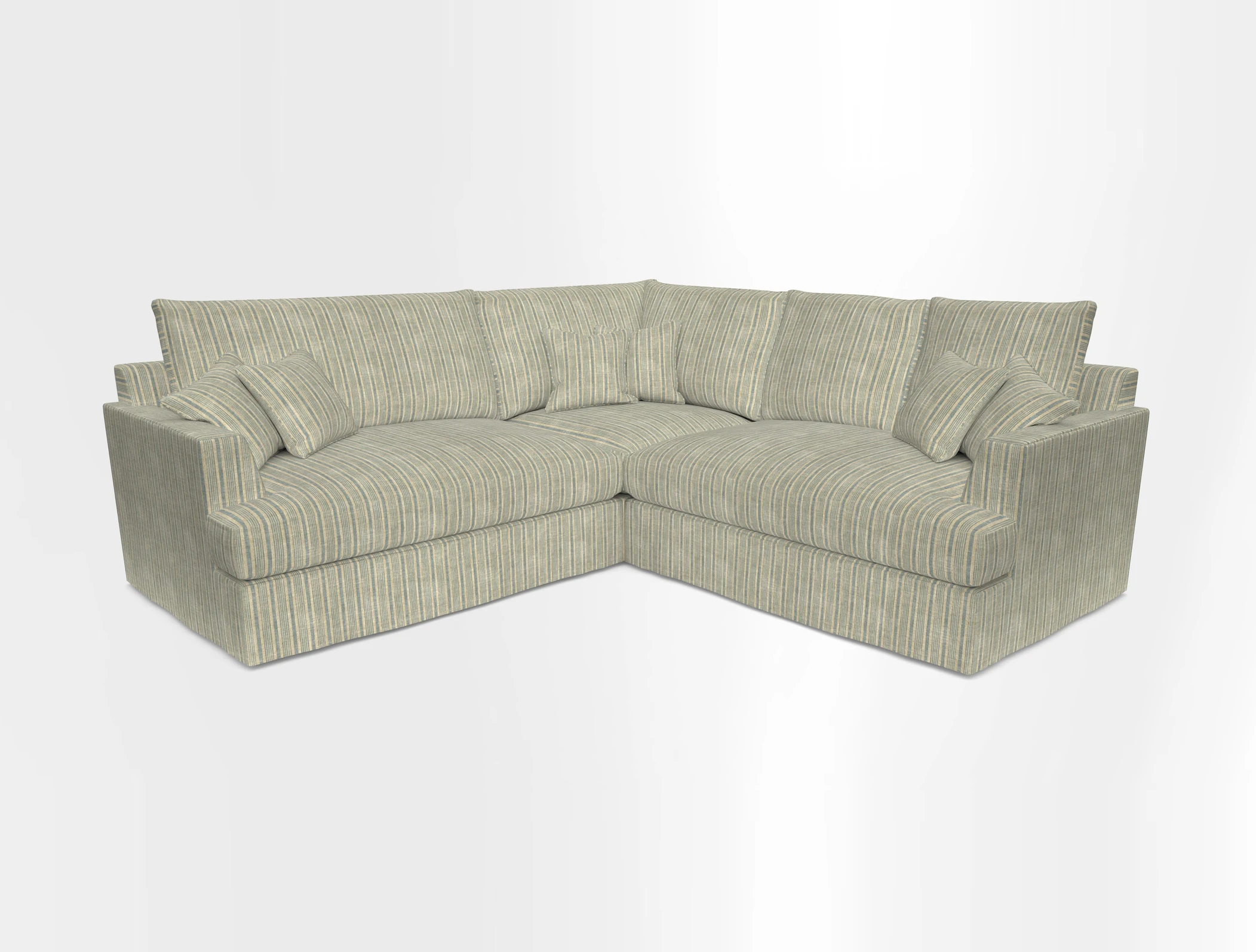 Slingsby Small Fitted Cover Corner Unit LHF & RHF in Two Tone Plain Biscuit.  Loose cover version available