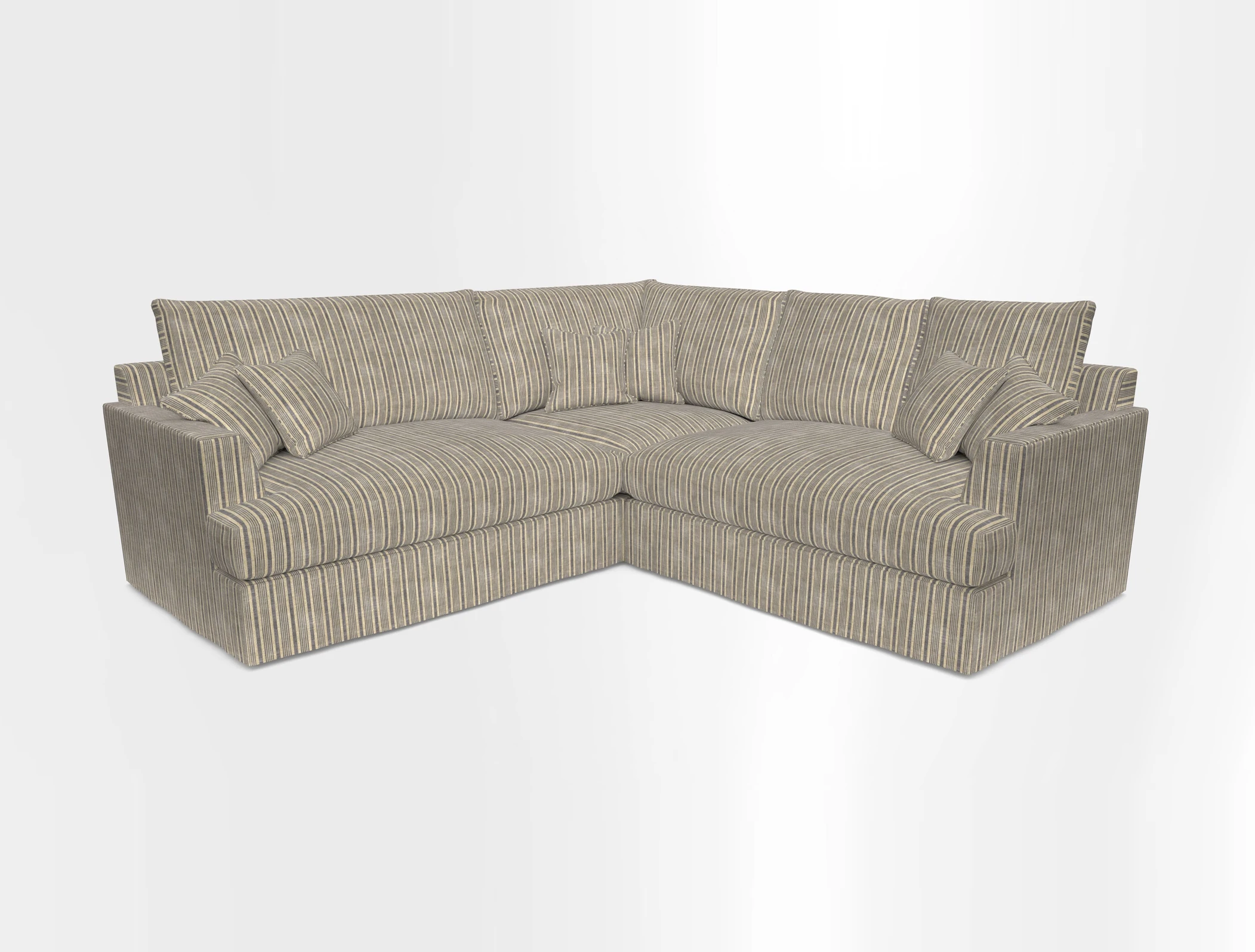 Slingsby Small Fitted Cover Corner Unit LHF & RHF in Two Tone Plain Biscuit.  Loose cover version available