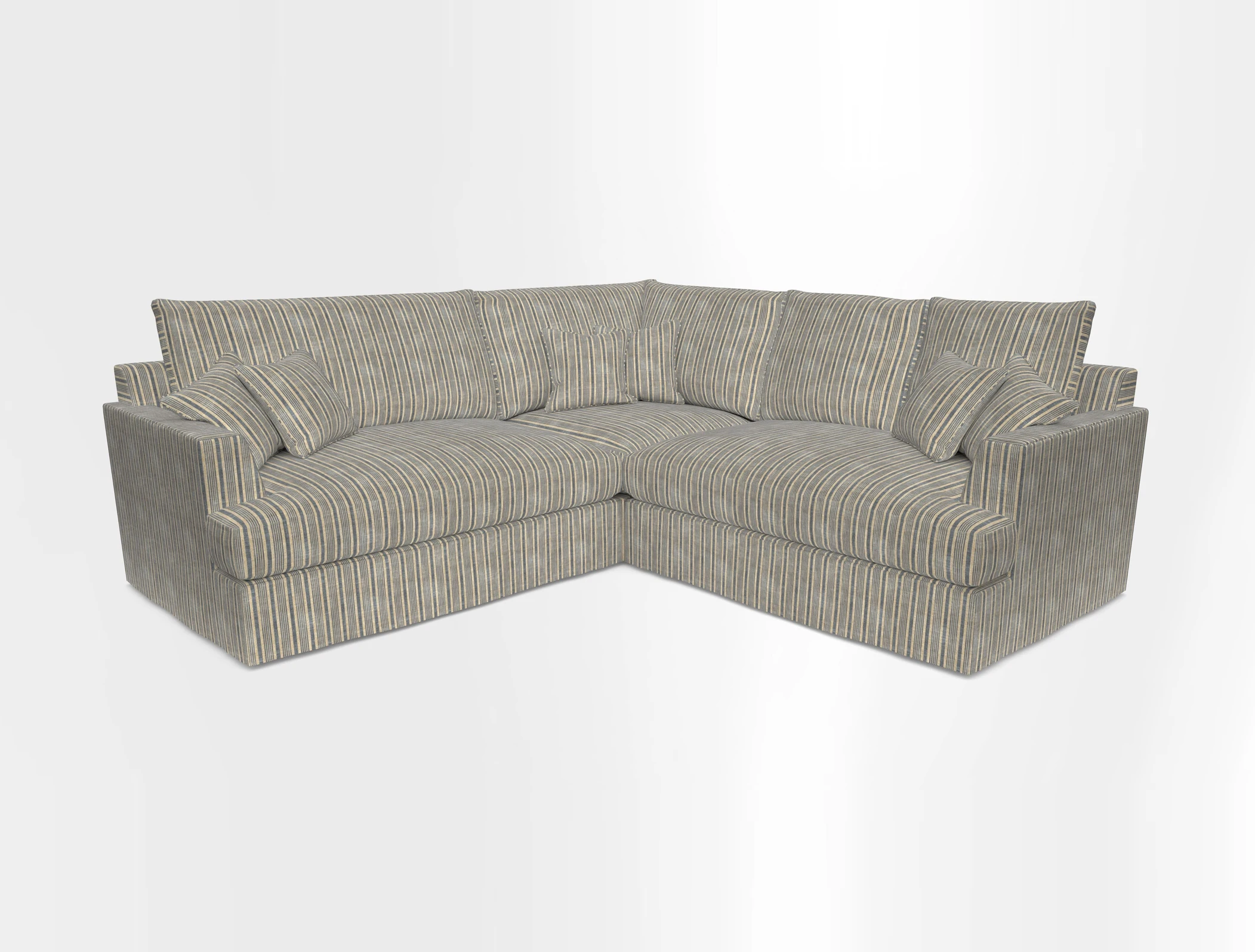 Slingsby Small Fitted Cover Corner Unit LHF & RHF in Two Tone Plain Biscuit.  Loose cover version available