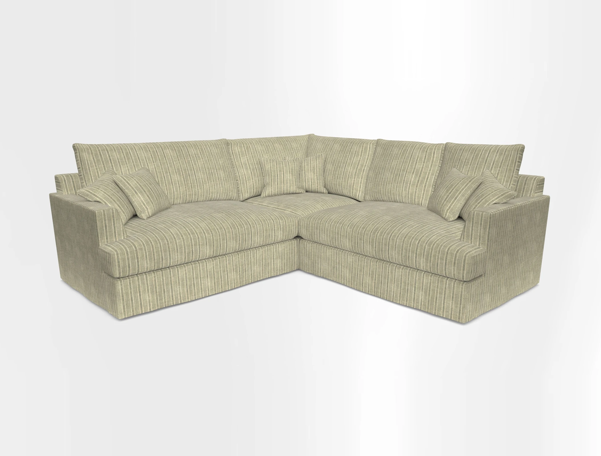 Slingsby Small Fitted Cover Corner Unit LHF & RHF in Two Tone Plain Biscuit.  Loose cover version available