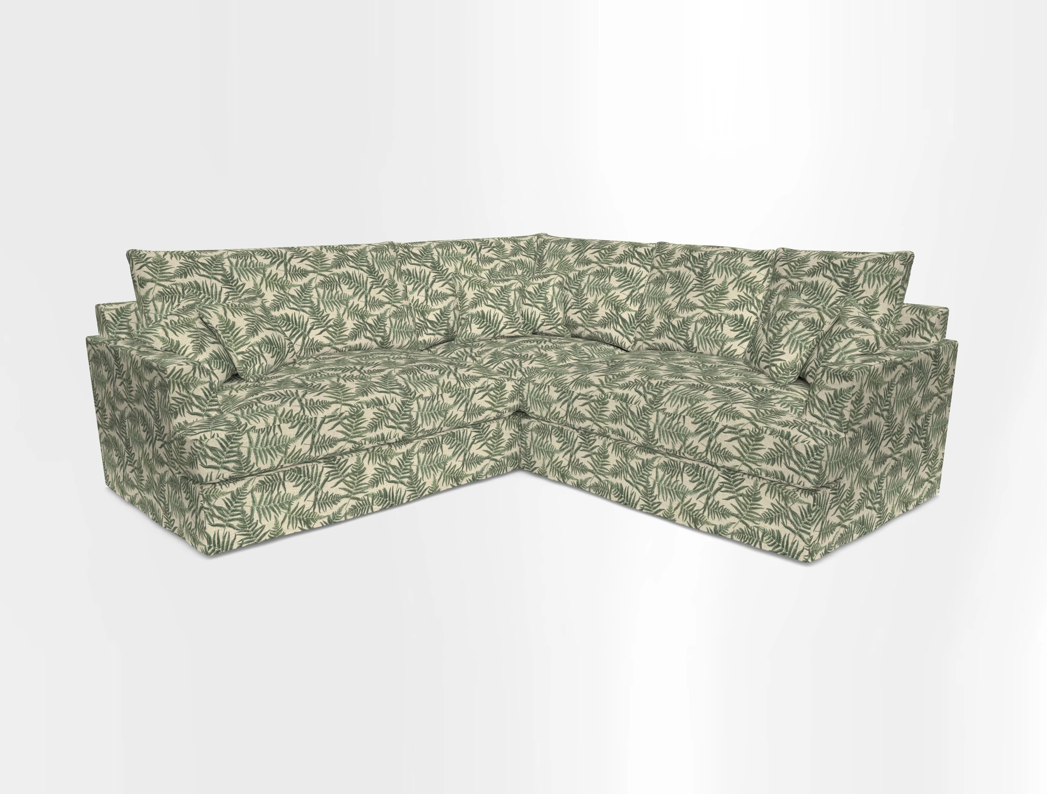 Slingsby Small Fitted Cover Corner Unit LHF & RHF in Two Tone Plain Biscuit.  Loose cover version available