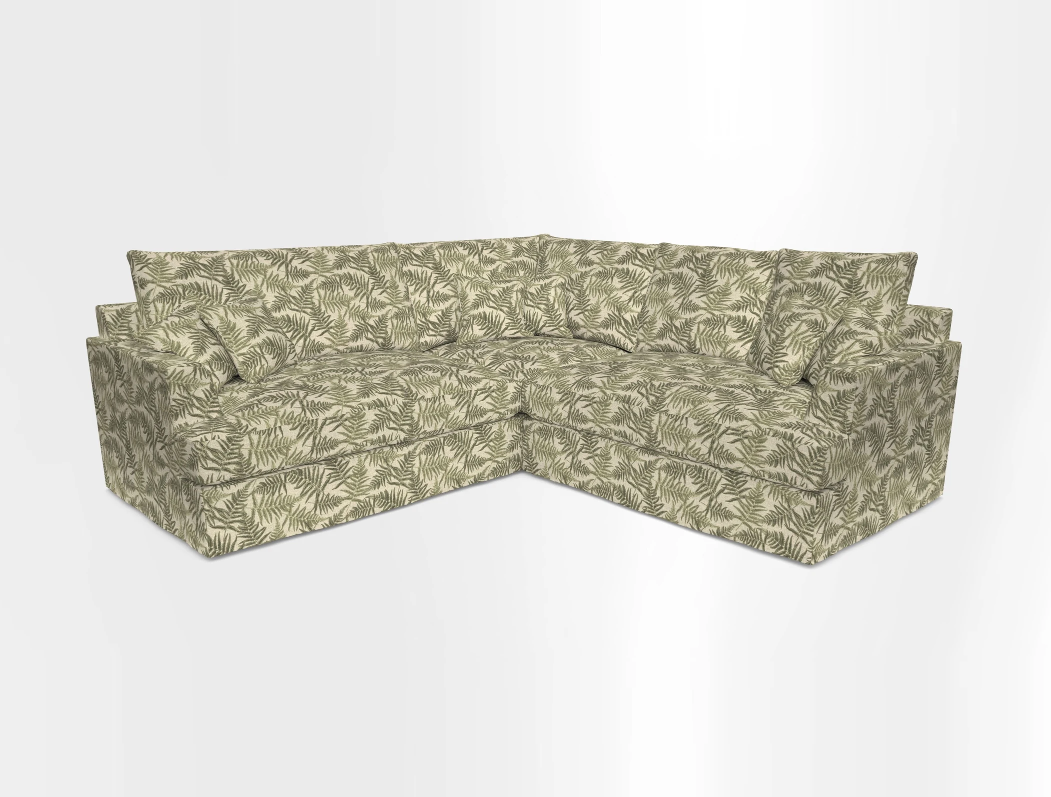 Slingsby Small Fitted Cover Corner Unit LHF & RHF in Two Tone Plain Biscuit.  Loose cover version available