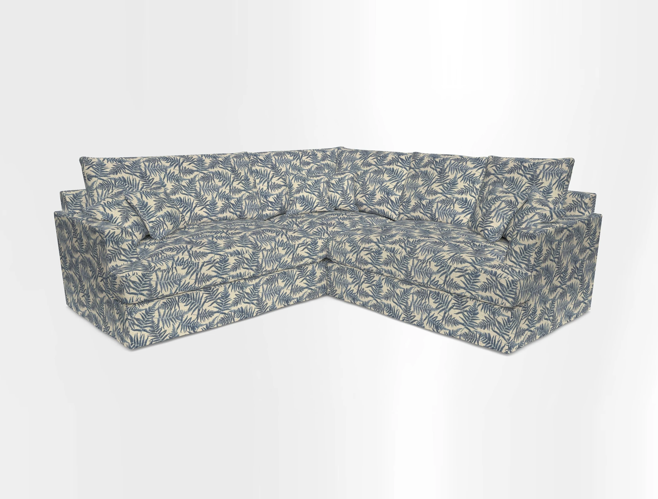 Slingsby Small Fitted Cover Corner Unit LHF & RHF in Two Tone Plain Biscuit.  Loose cover version available