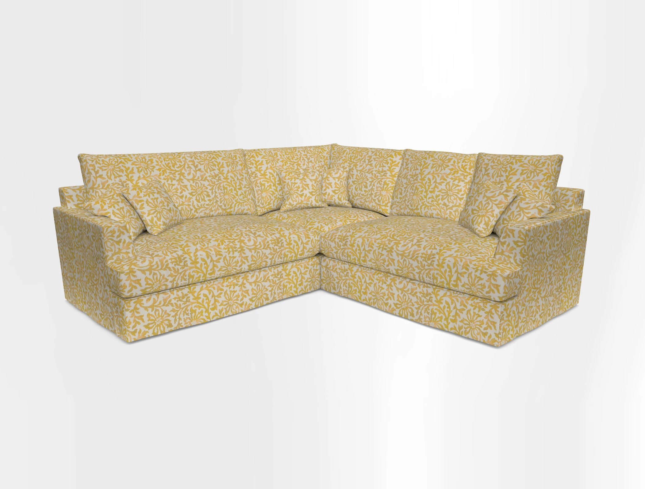 Slingsby Small Fitted Cover Corner Unit LHF & RHF in Two Tone Plain Biscuit.  Loose cover version available