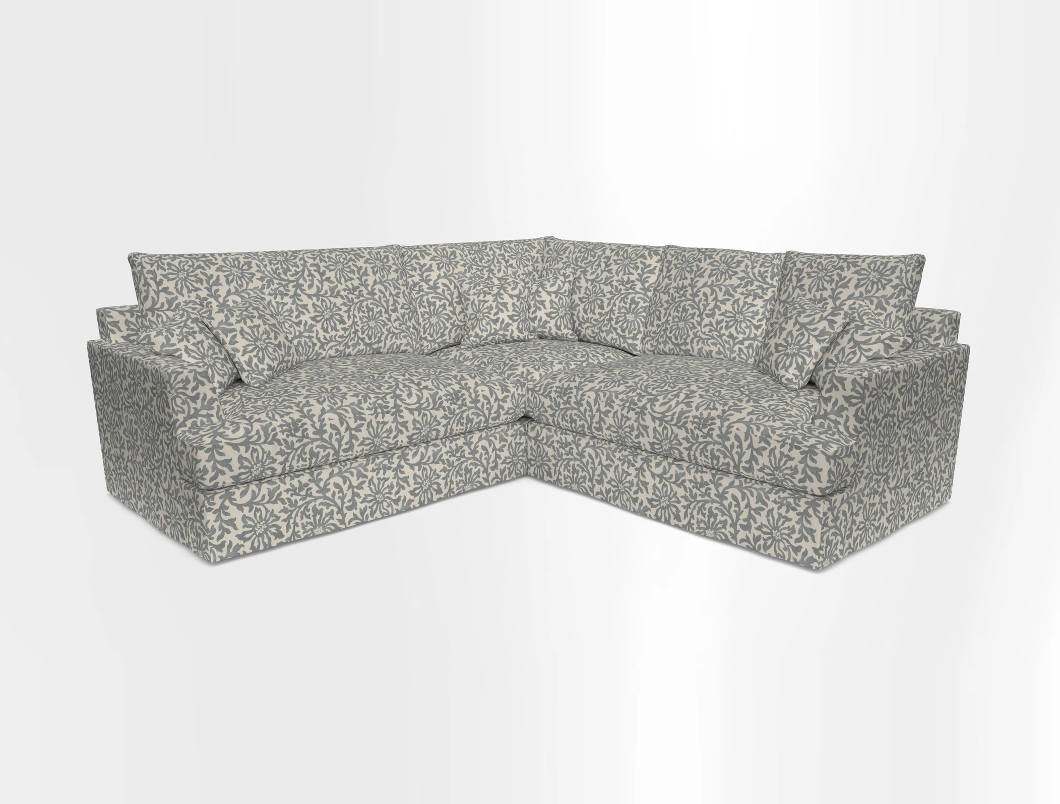 Slingsby Small Fitted Cover Corner Unit LHF & RHF in Two Tone Plain Biscuit.  Loose cover version available