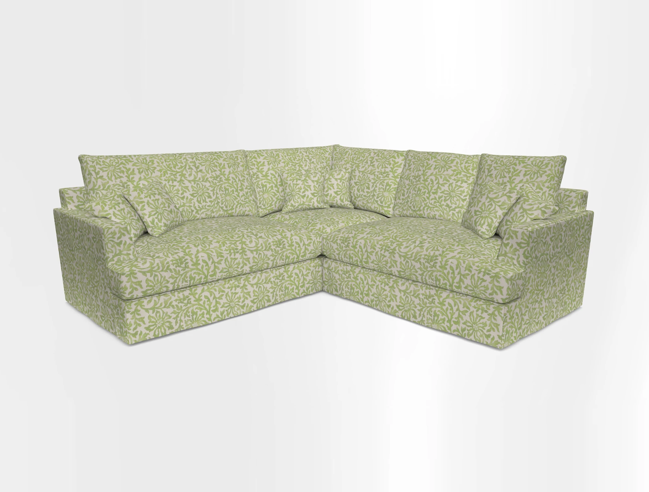 Slingsby Small Fitted Cover Corner Unit LHF & RHF in Two Tone Plain Biscuit.  Loose cover version available