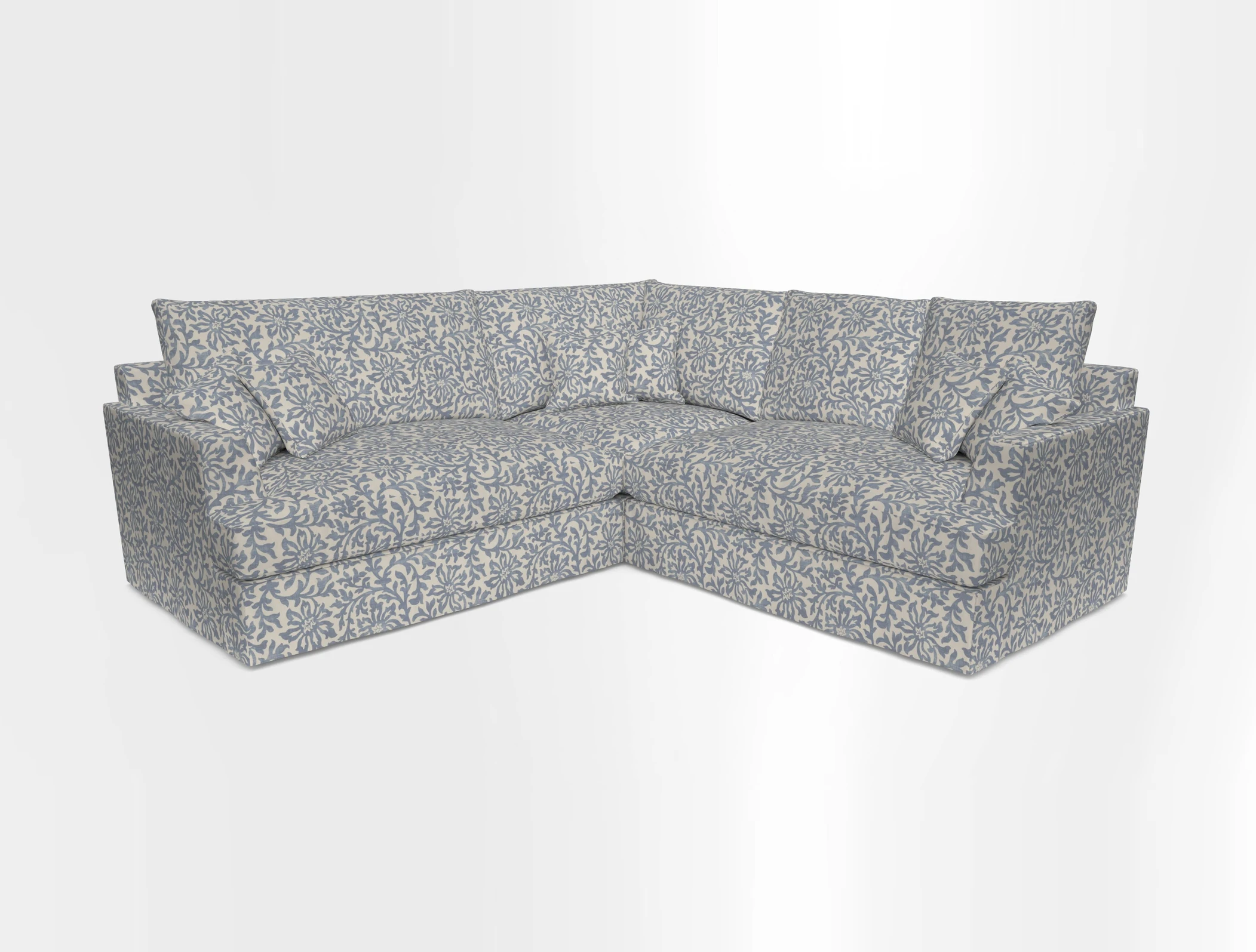 Slingsby Small Fitted Cover Corner Unit LHF & RHF in Two Tone Plain Biscuit.  Loose cover version available