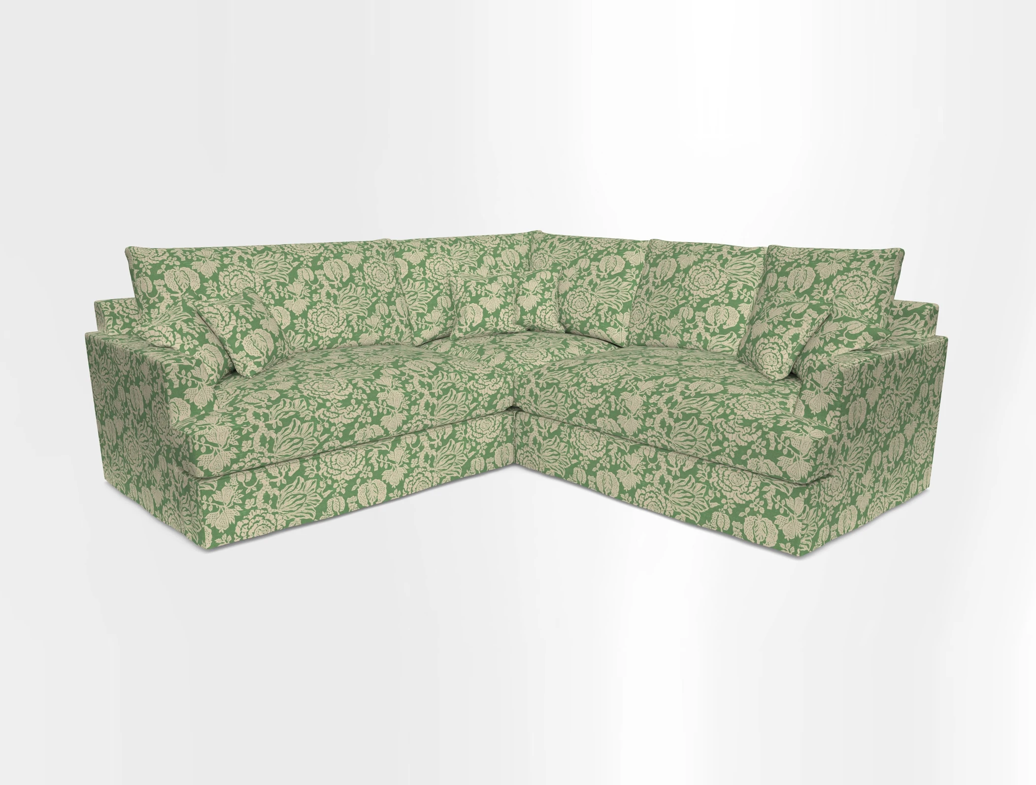 Slingsby Small Fitted Cover Corner Unit LHF & RHF in Two Tone Plain Biscuit.  Loose cover version available