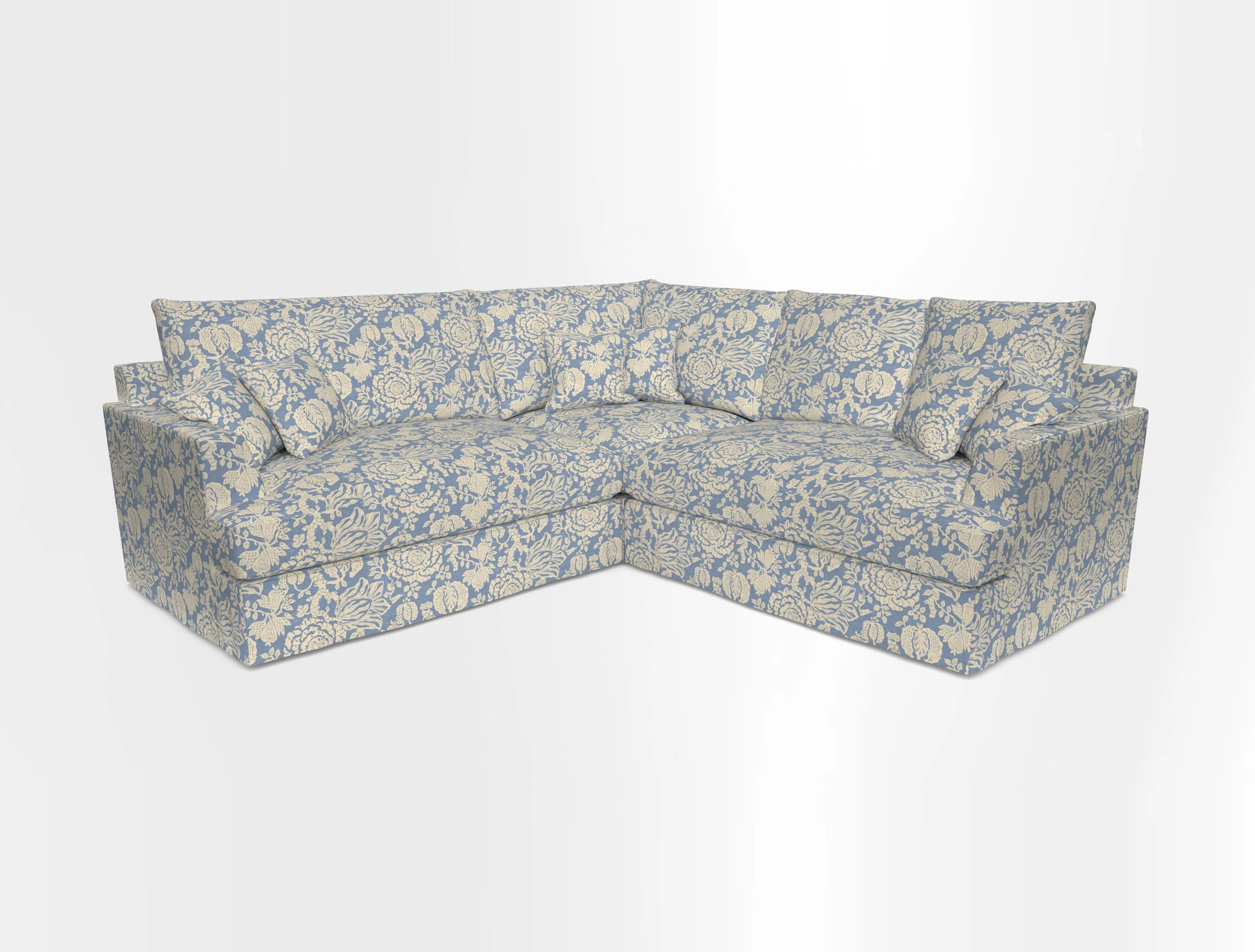 Slingsby Small Fitted Cover Corner Unit LHF & RHF in Two Tone Plain Biscuit.  Loose cover version available