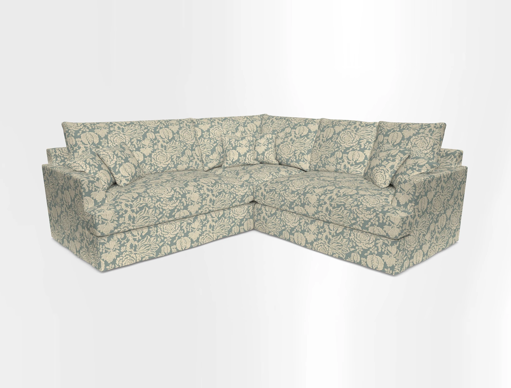 Slingsby Small Fitted Cover Corner Unit LHF & RHF in Two Tone Plain Biscuit.  Loose cover version available