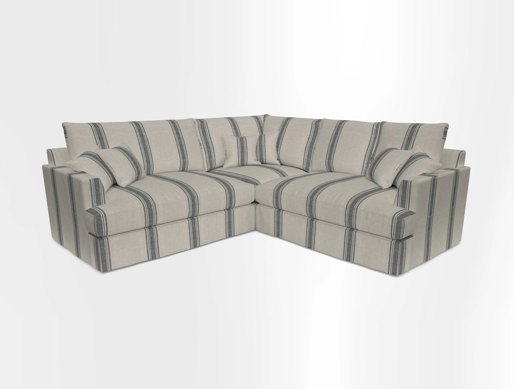 Slingsby Small Fitted Cover Corner Unit LHF & RHF in Two Tone Plain Biscuit.  Loose cover version available