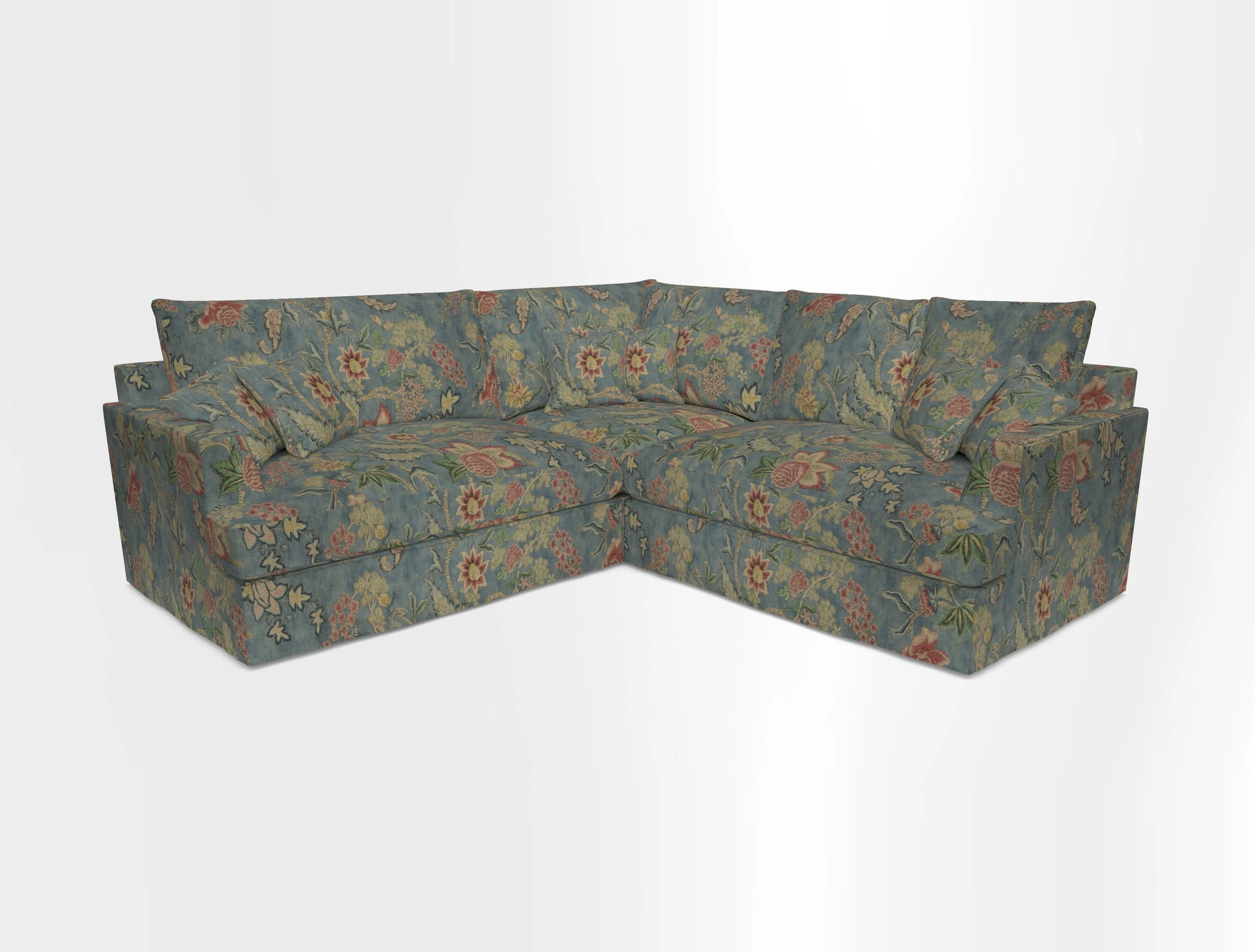 Slingsby Small Fitted Cover Corner Unit LHF & RHF in Two Tone Plain Biscuit.  Loose cover version available