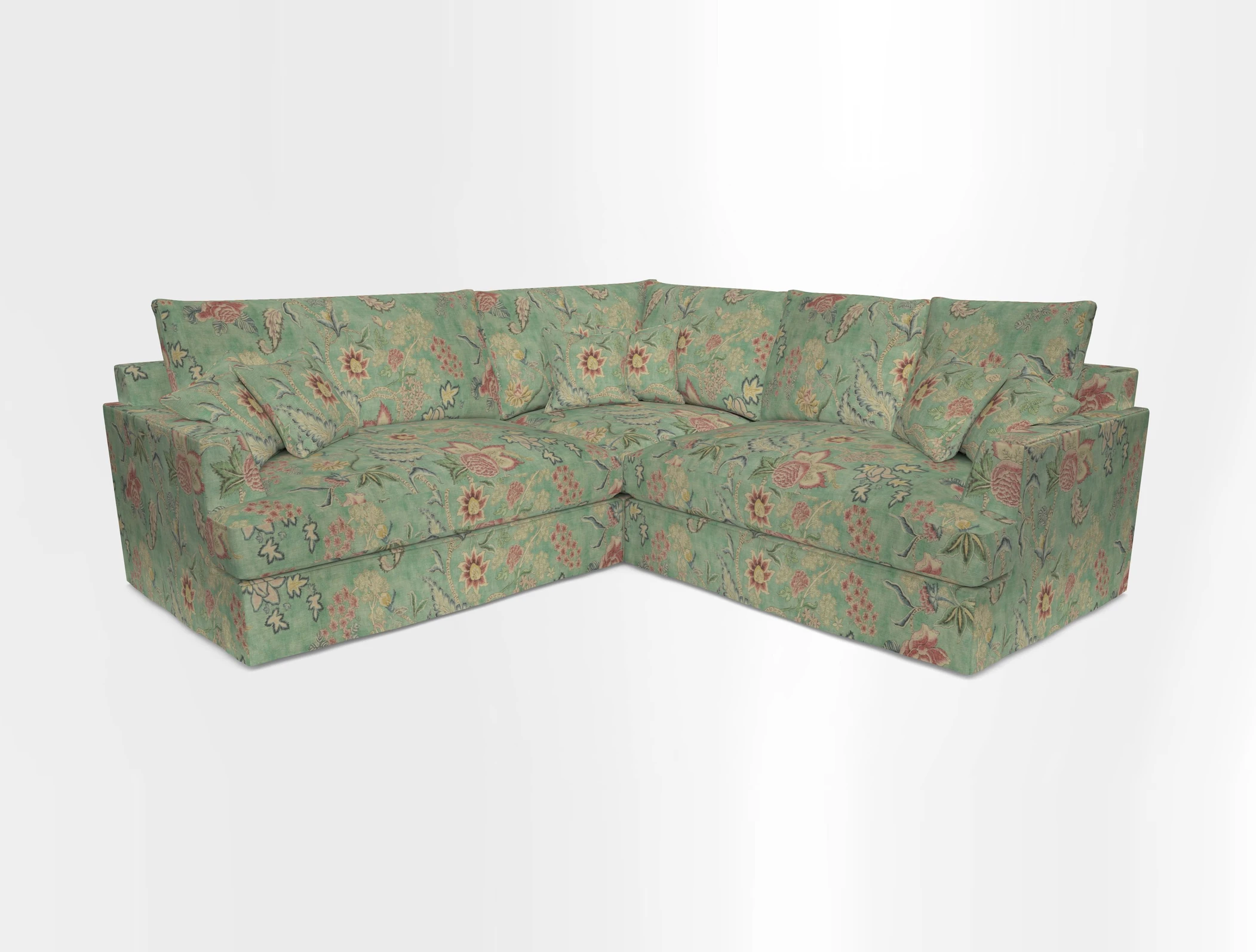 Slingsby Small Fitted Cover Corner Unit LHF & RHF in Two Tone Plain Biscuit.  Loose cover version available
