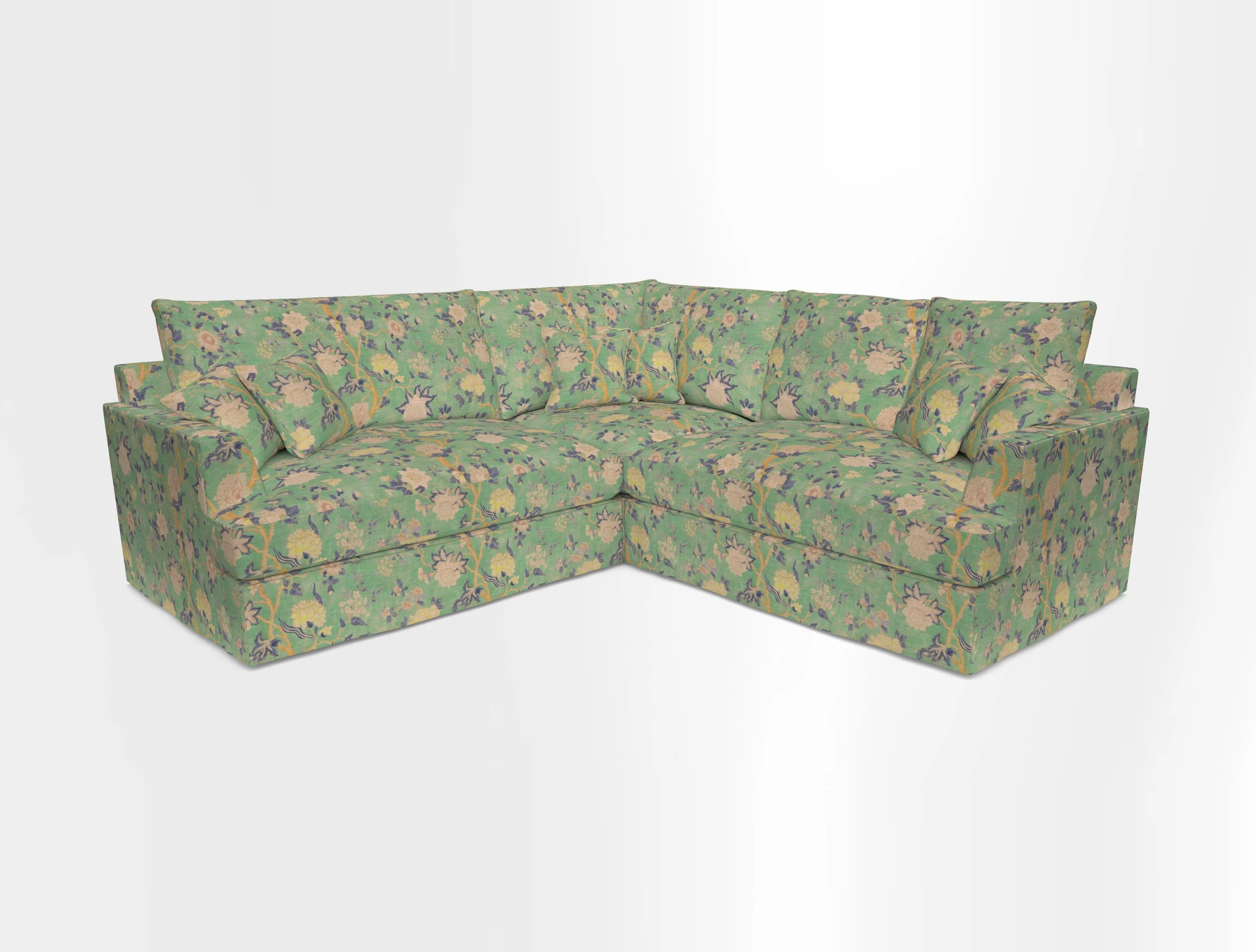 Slingsby Small Fitted Cover Corner Unit LHF & RHF in Two Tone Plain Biscuit.  Loose cover version available