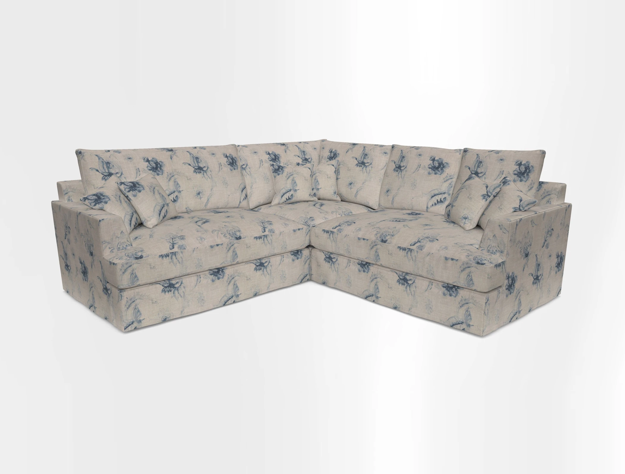Slingsby Small Fitted Cover Corner Unit LHF & RHF in Two Tone Plain Biscuit.  Loose cover version available