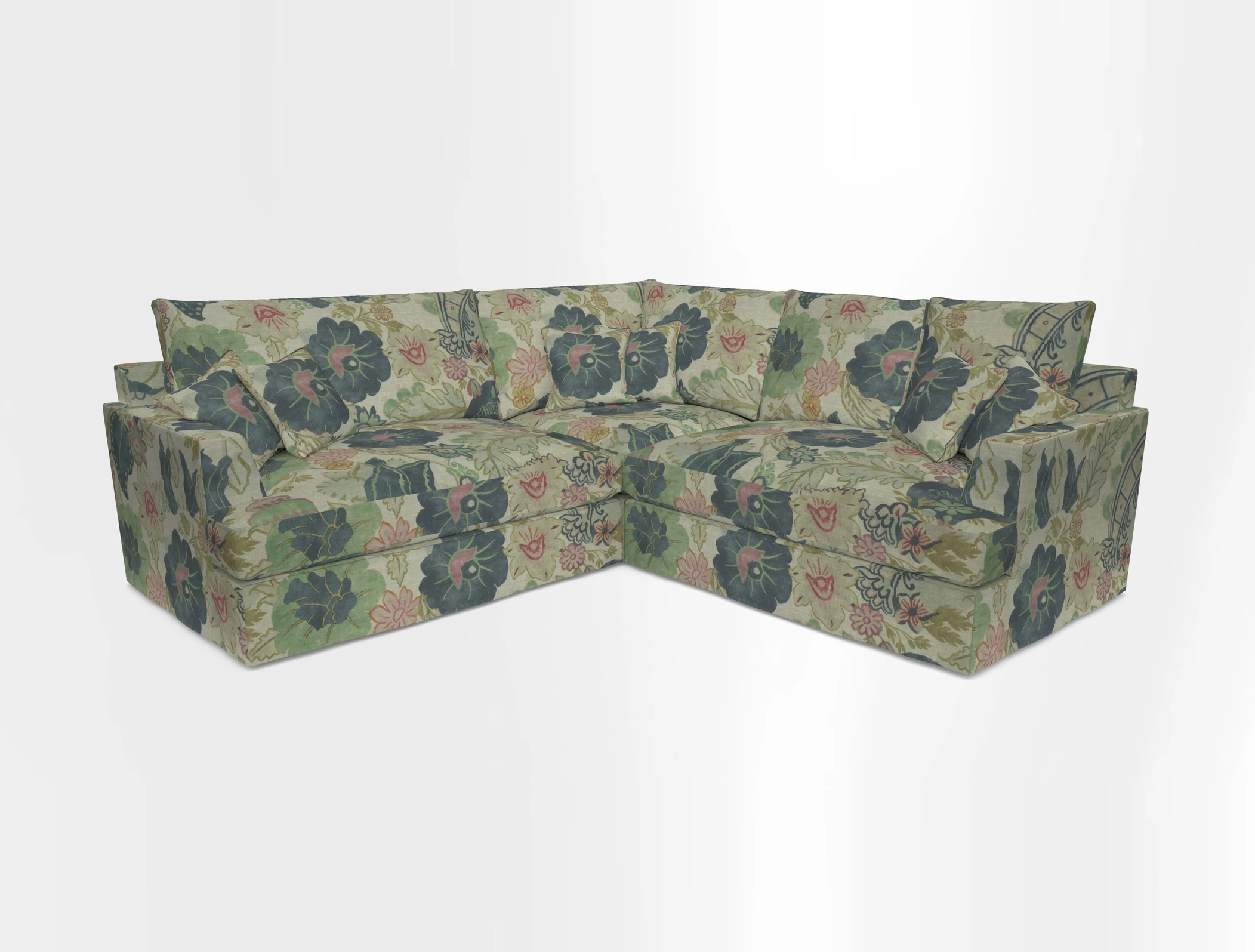 Slingsby Small Fitted Cover Corner Unit LHF & RHF in Two Tone Plain Biscuit.  Loose cover version available
