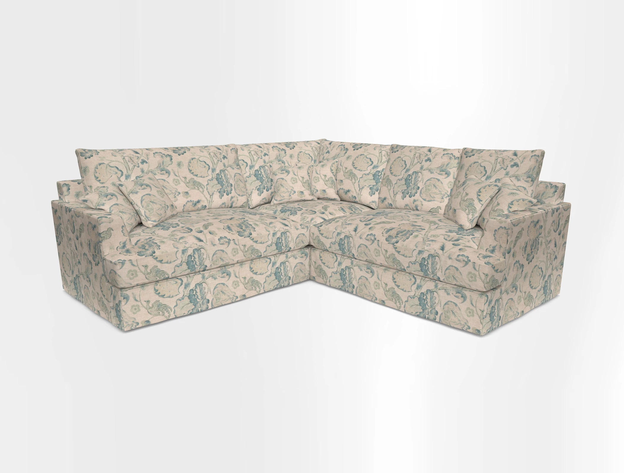 Slingsby Small Fitted Cover Corner Unit LHF & RHF in Two Tone Plain Biscuit.  Loose cover version available