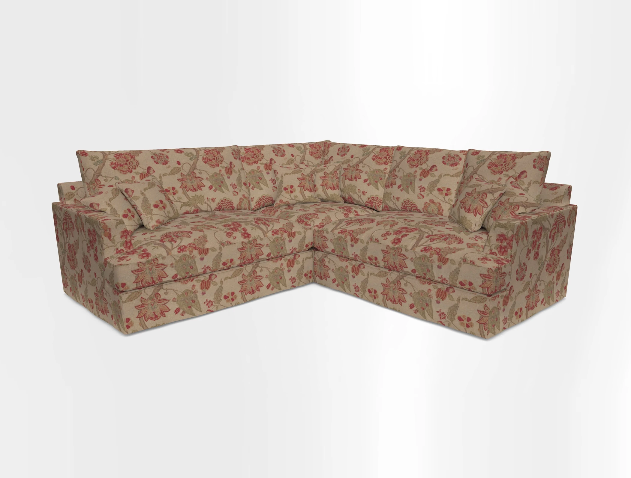 Slingsby Small Fitted Cover Corner Unit LHF & RHF in Two Tone Plain Biscuit.  Loose cover version available