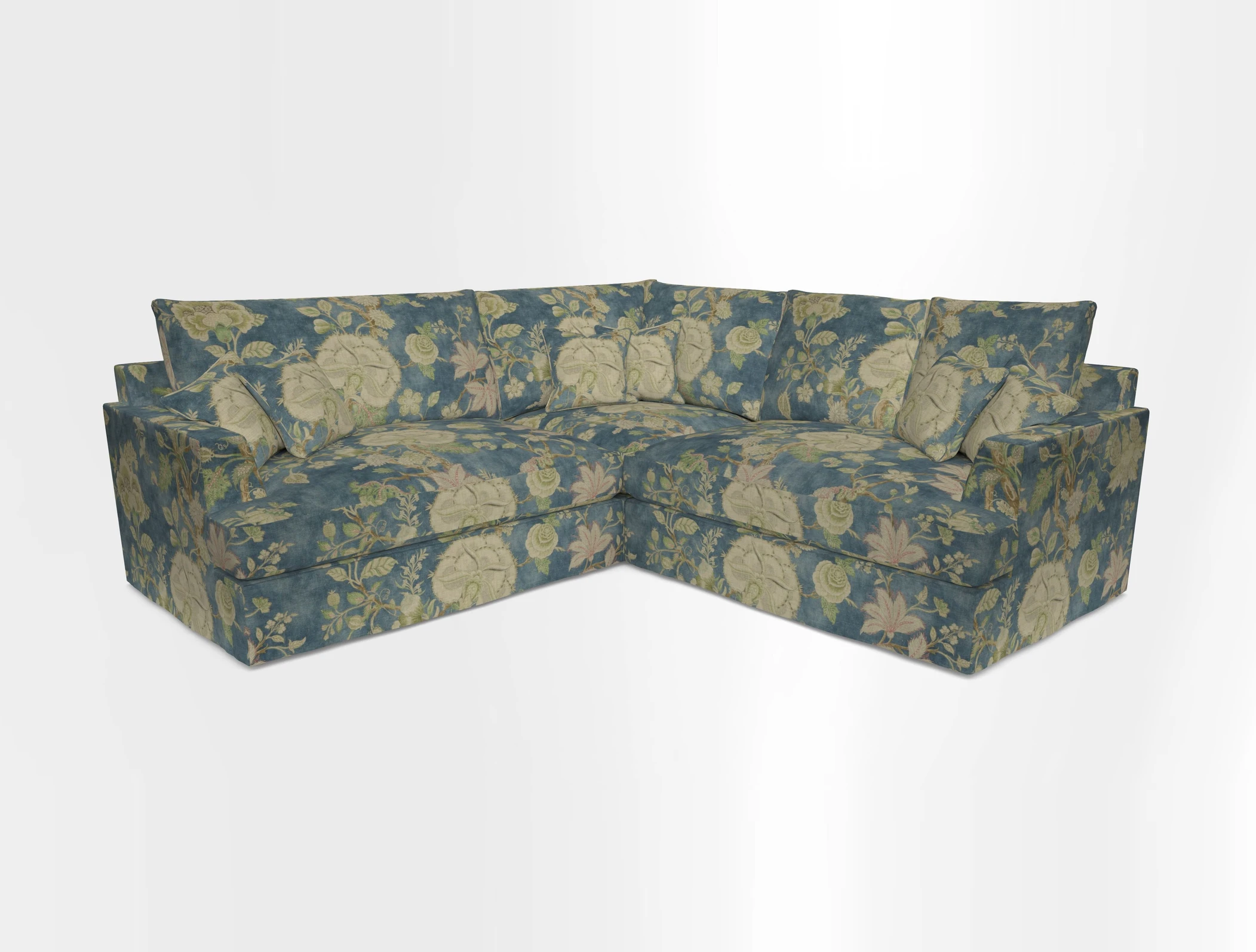 Slingsby Small Fitted Cover Corner Unit LHF & RHF in Two Tone Plain Biscuit.  Loose cover version available