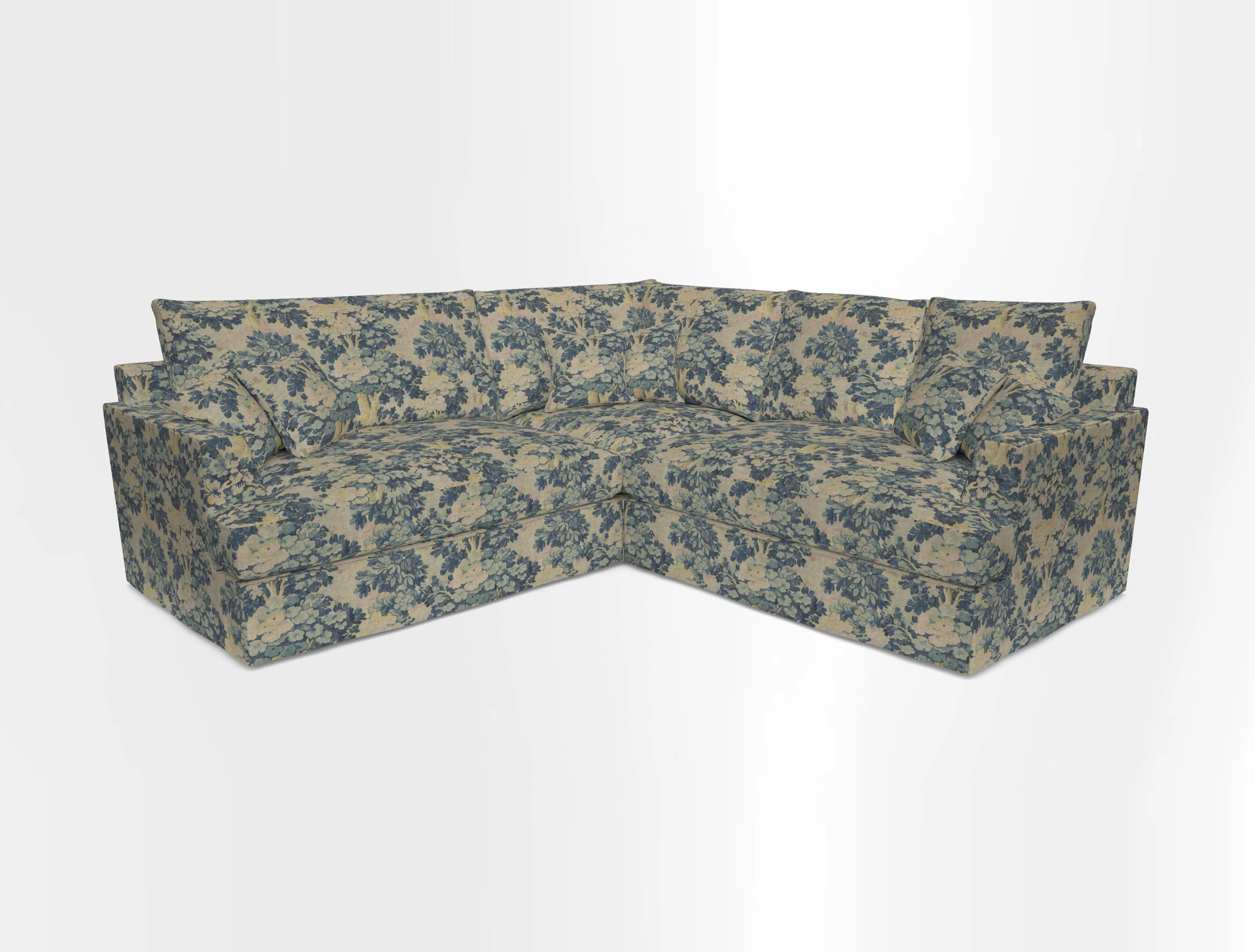 Slingsby Small Fitted Cover Corner Unit LHF & RHF in Two Tone Plain Biscuit.  Loose cover version available