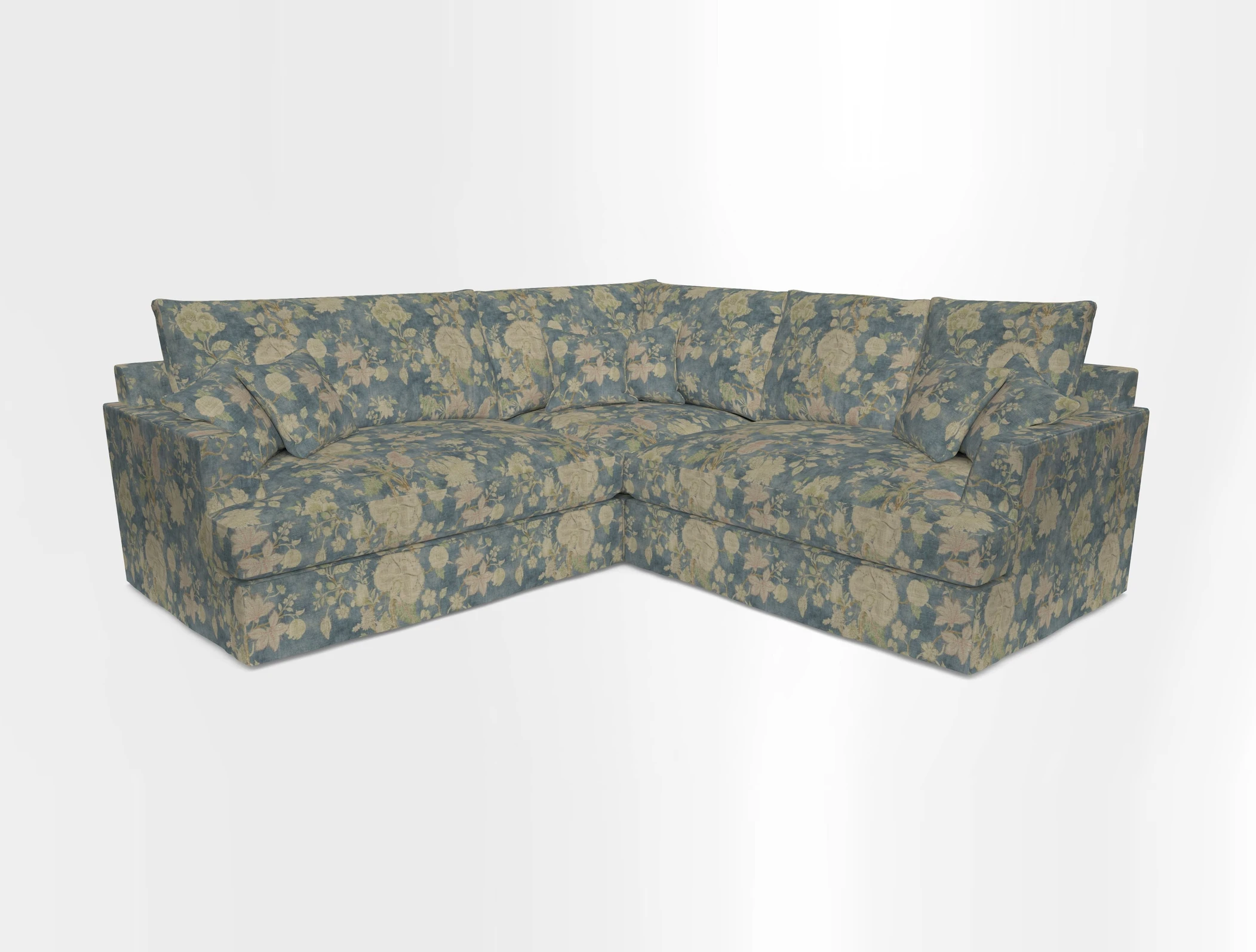 Slingsby Small Fitted Cover Corner Unit LHF & RHF in Two Tone Plain Biscuit.  Loose cover version available