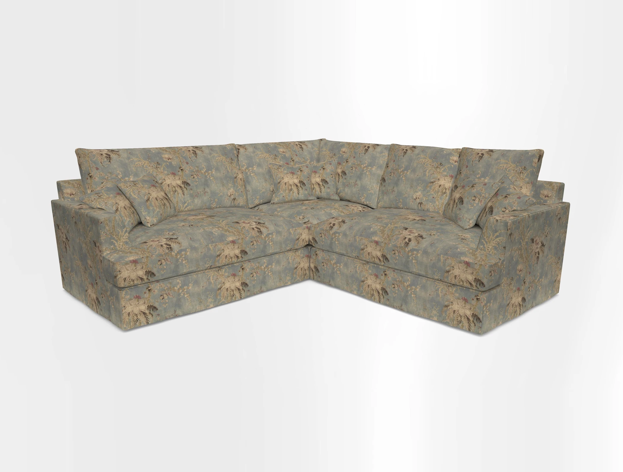 Slingsby Small Fitted Cover Corner Unit LHF & RHF in Two Tone Plain Biscuit.  Loose cover version available