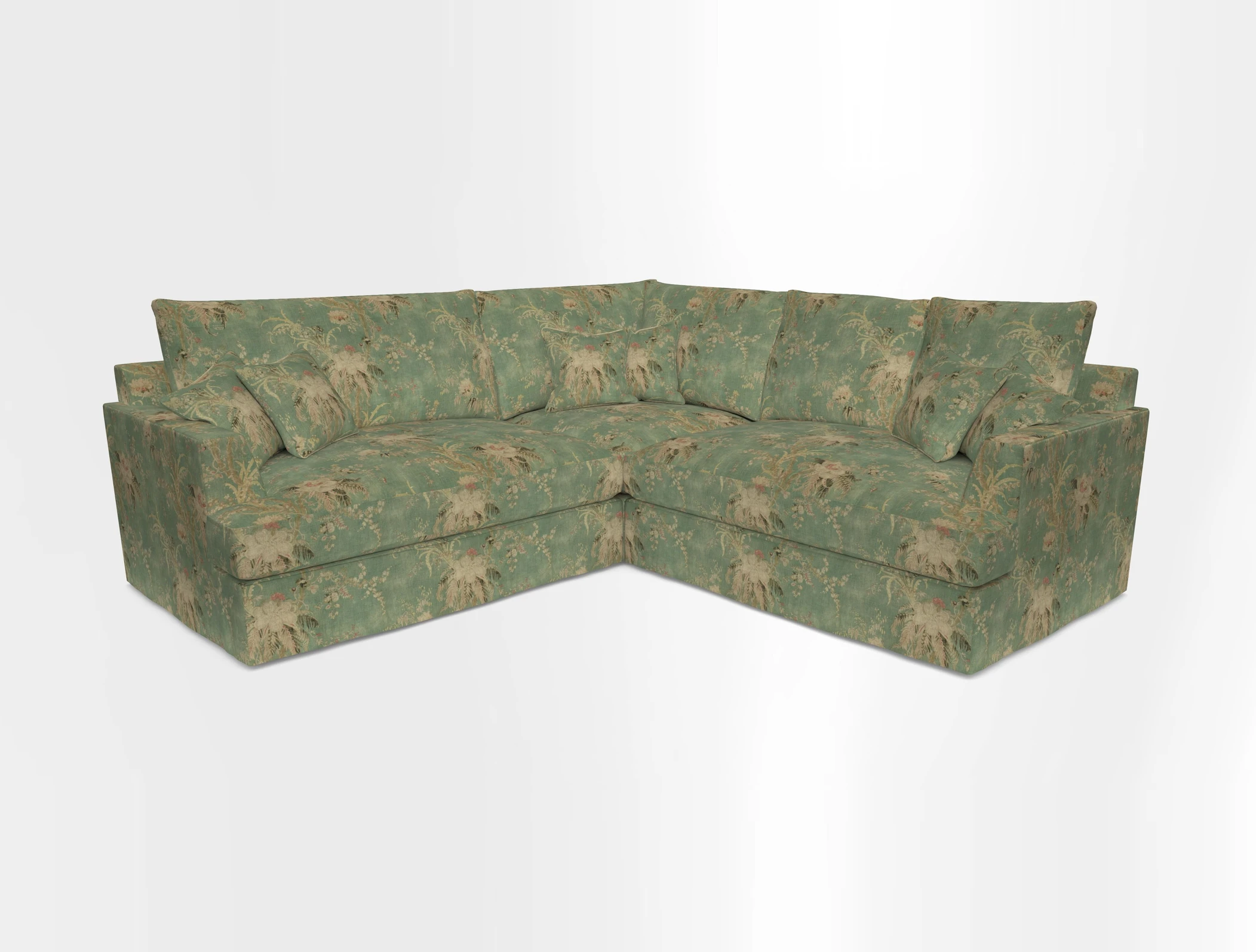 Slingsby Small Fitted Cover Corner Unit LHF & RHF in Two Tone Plain Biscuit.  Loose cover version available