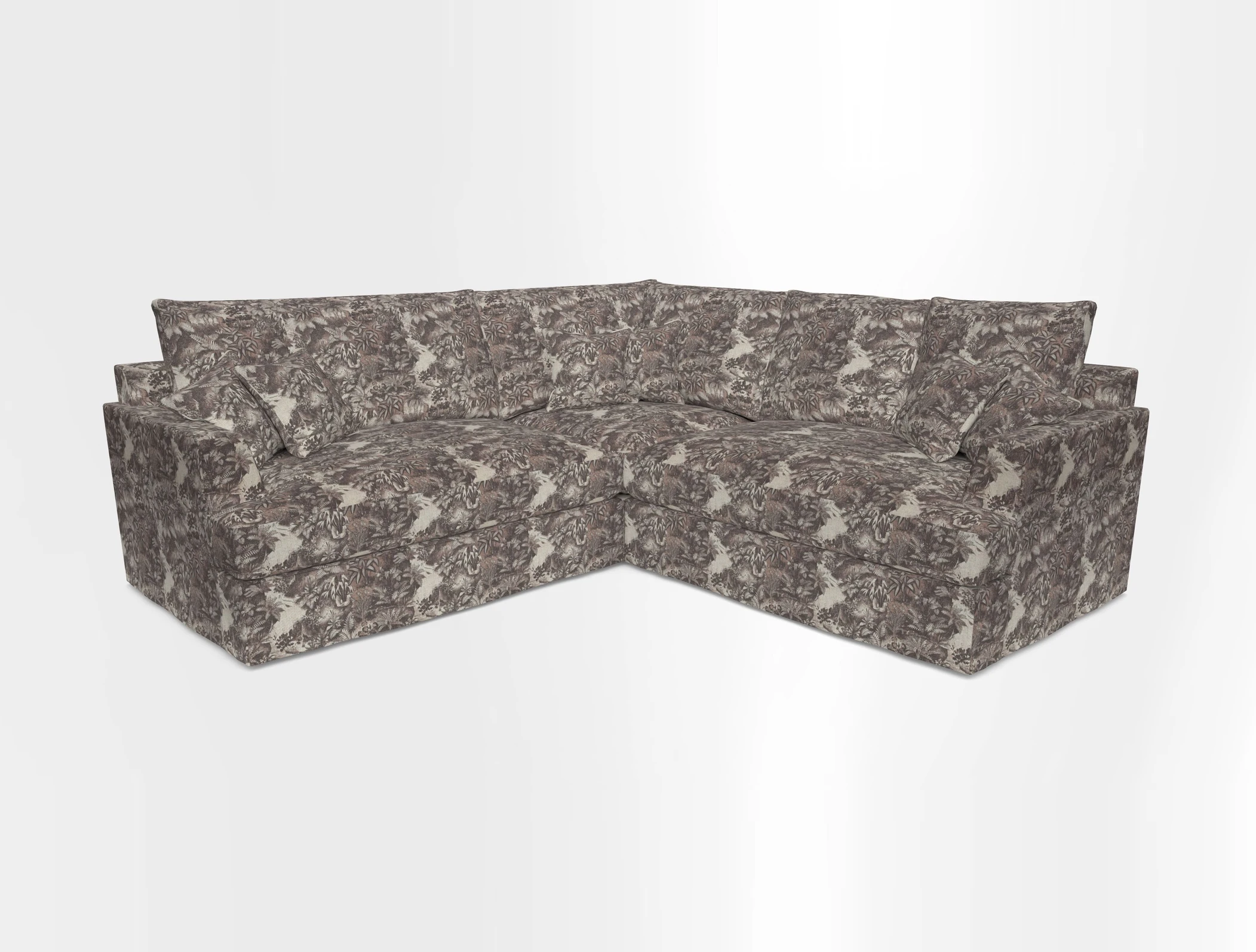 Slingsby Small Fitted Cover Corner Unit LHF & RHF in Two Tone Plain Biscuit.  Loose cover version available