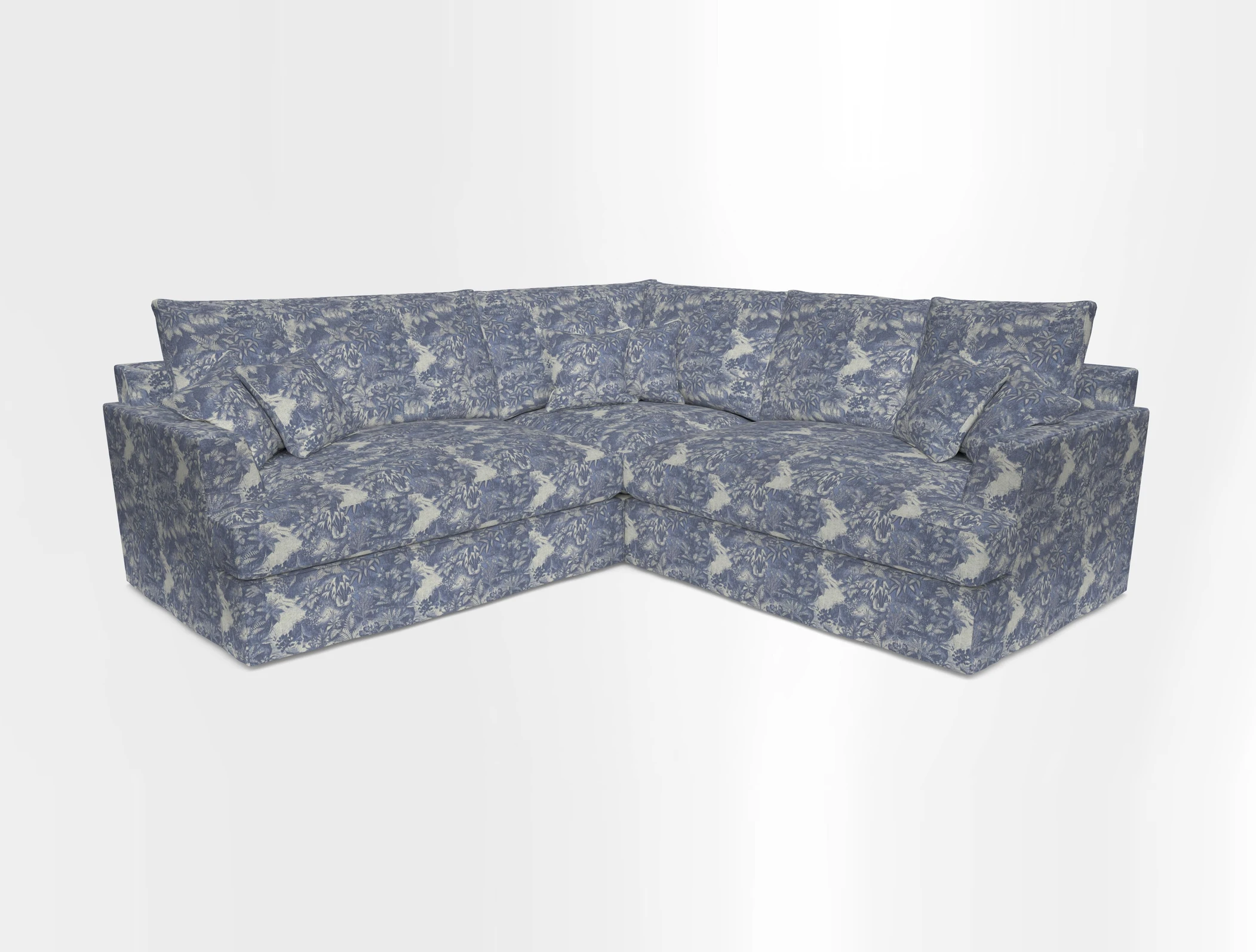 Slingsby Small Fitted Cover Corner Unit LHF & RHF in Two Tone Plain Biscuit.  Loose cover version available